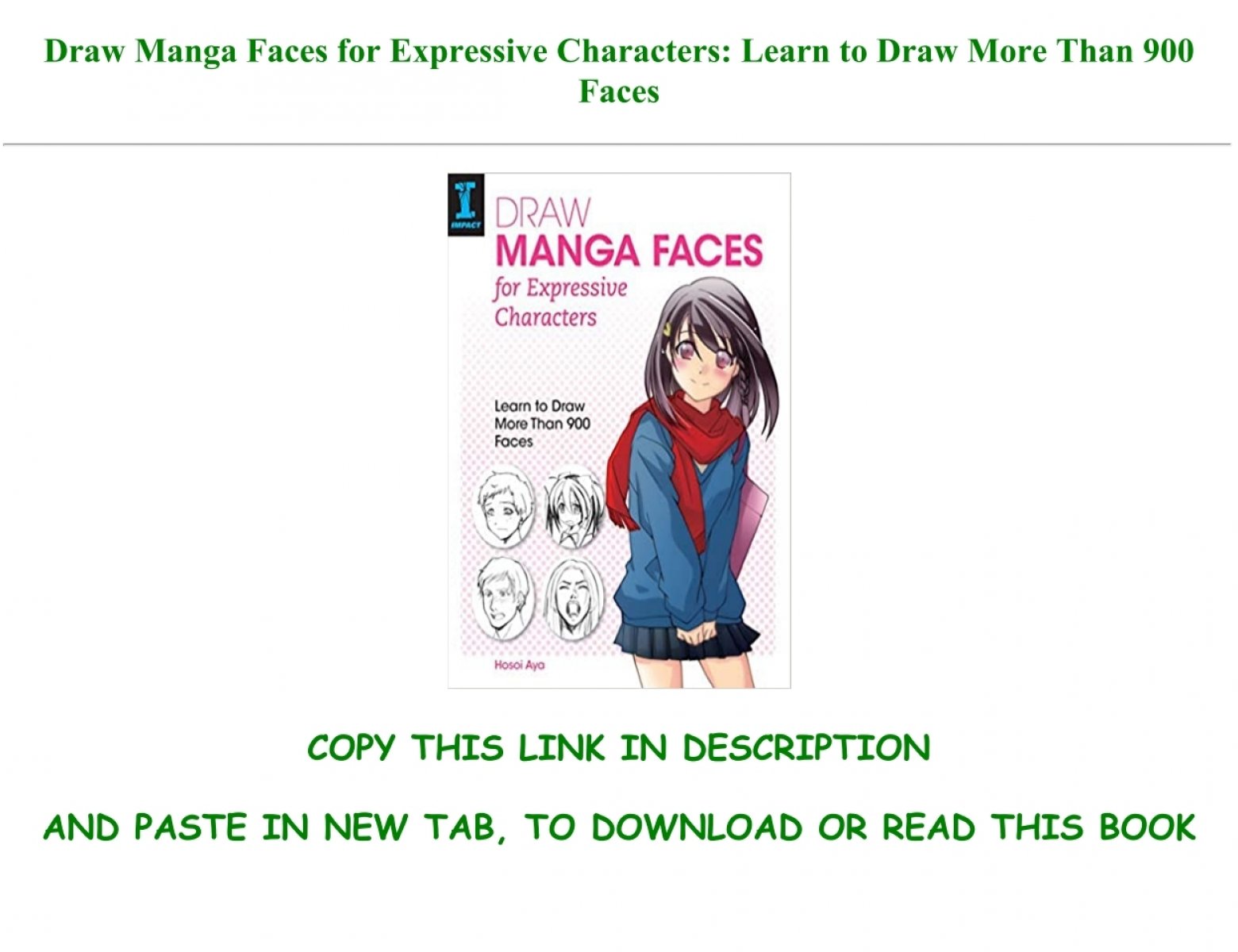 [GET] PDF Draw Manga Faces for Expressive Characters: Learn to Draw