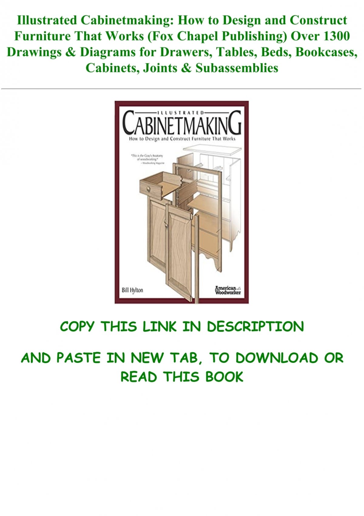 illustrated cabinetmaking download