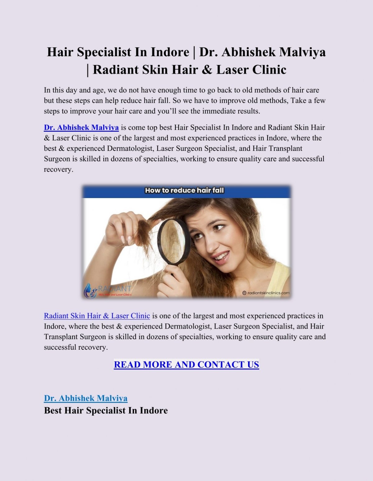 Tips from the Best Hair Fall Doctor in Indore on Scalp Care