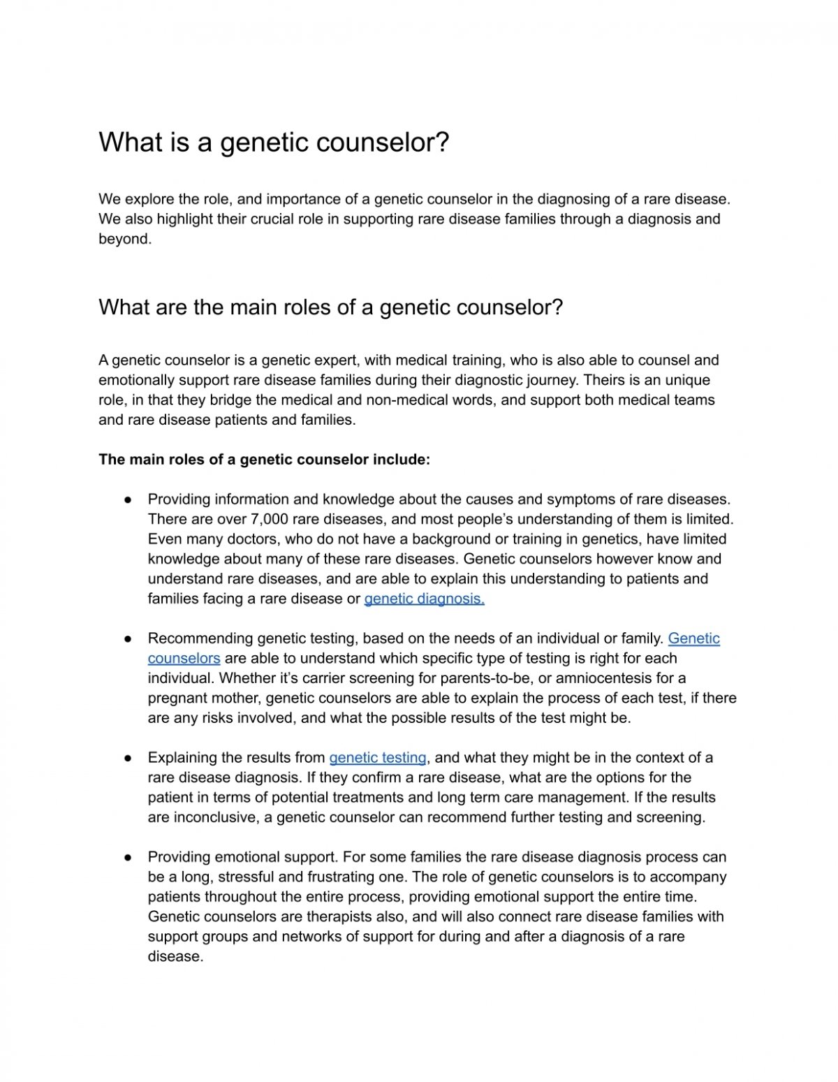 genetic counselor case study answer key