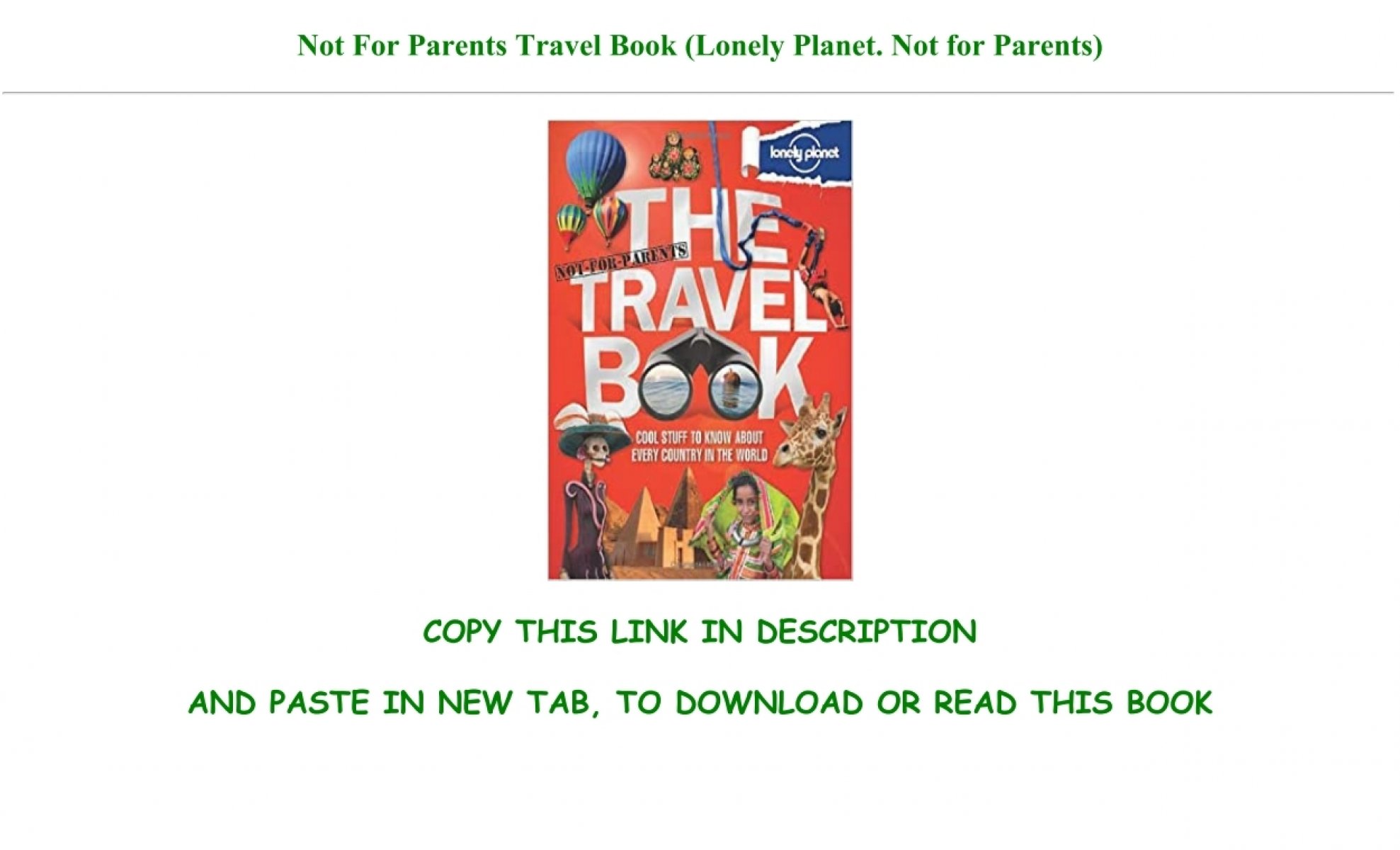 not for parents travel book