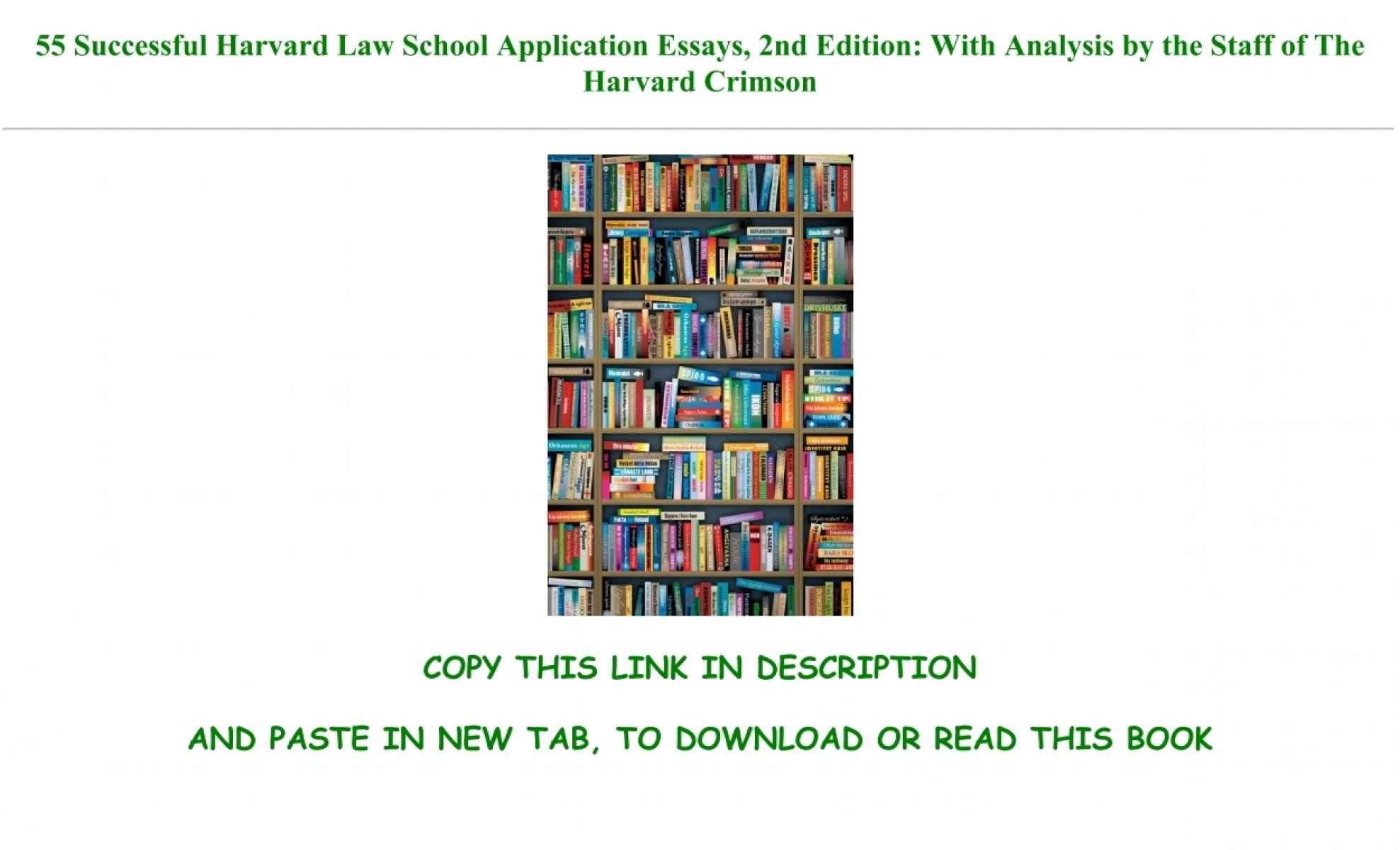 55 harvard law school essays pdf