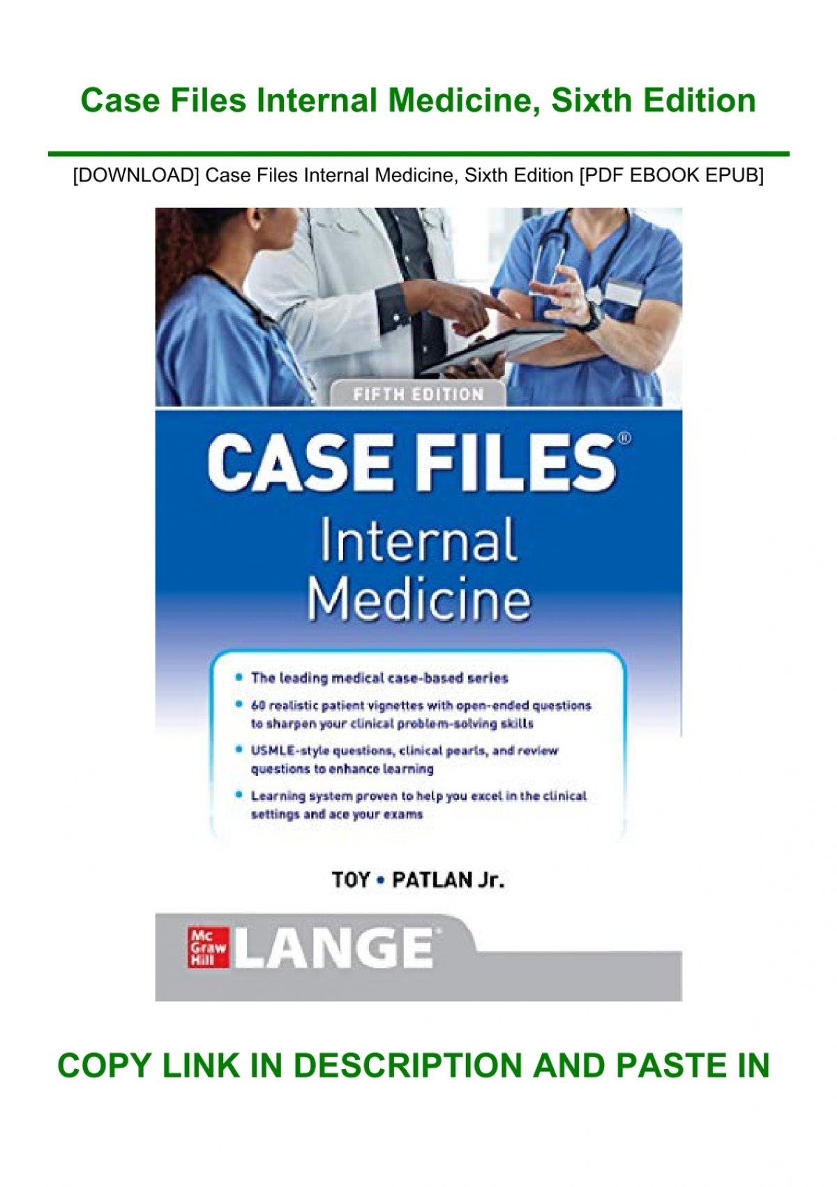DOWNLOAD] Case Files Internal Medicine Sixth Edition [PDF EBOOK EPUB]