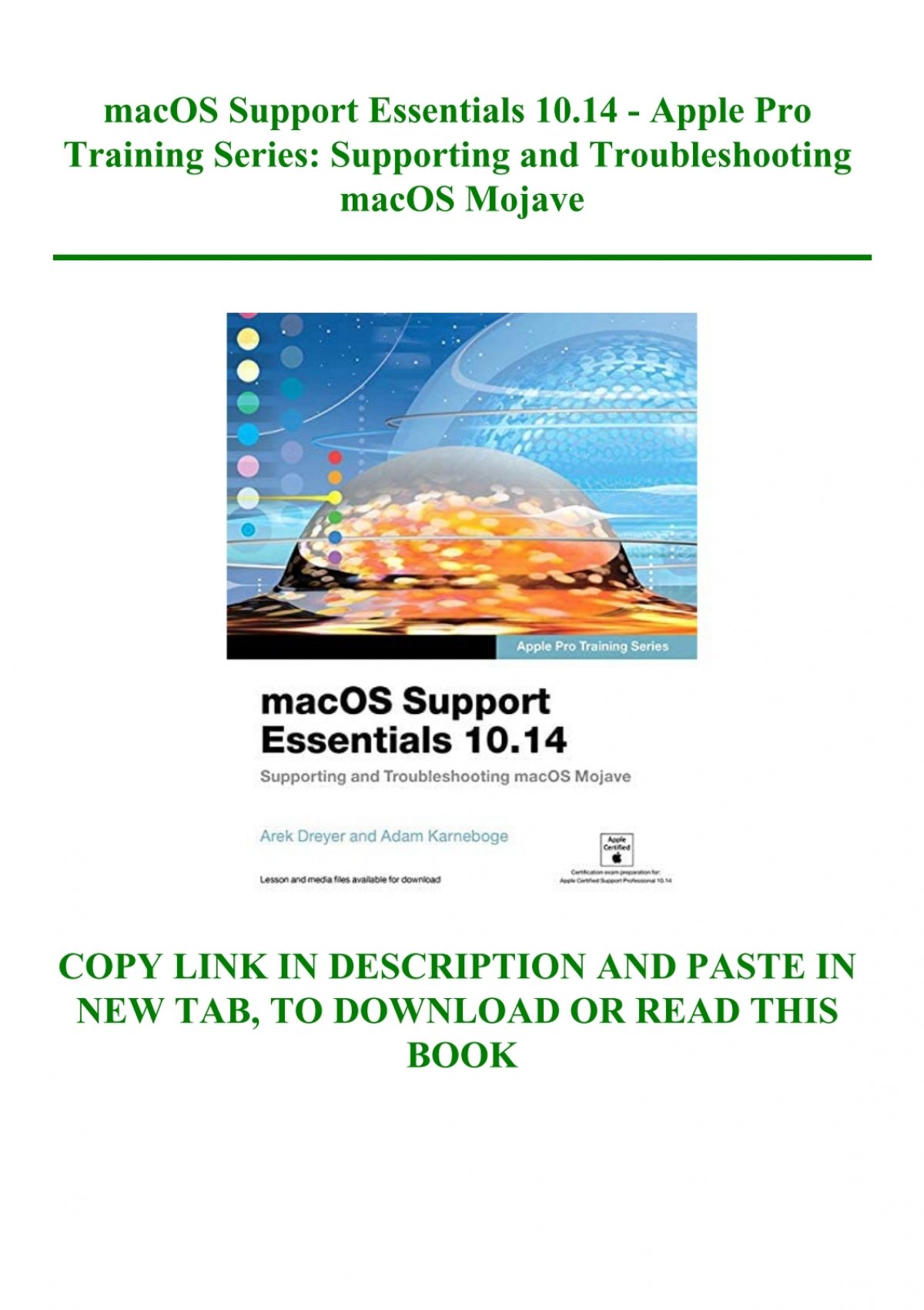 macos support essentials 10.14 pdf torrent