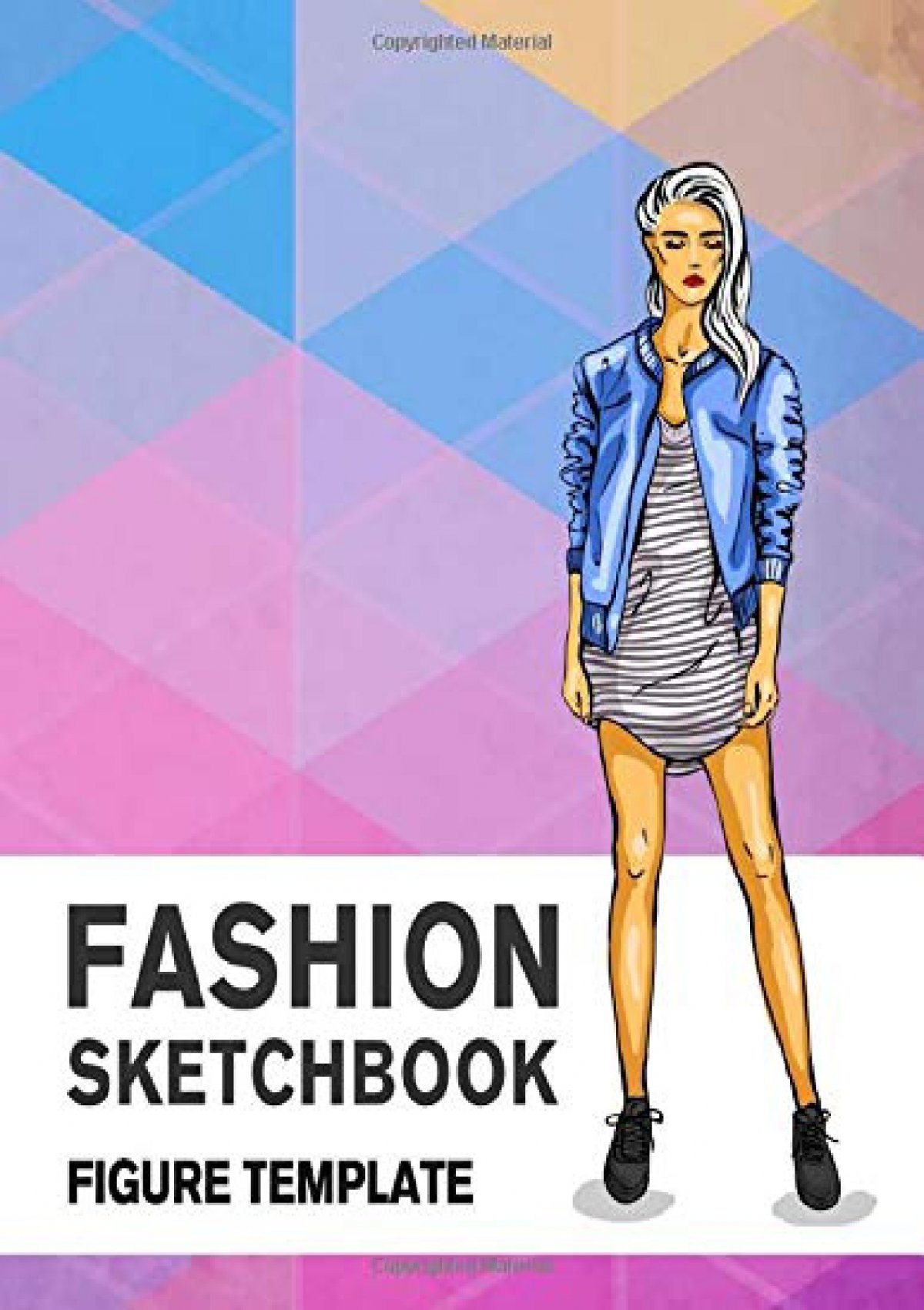 (^PDF)->Download Fashion Sketchbook Figure Template: 430 Large Female
