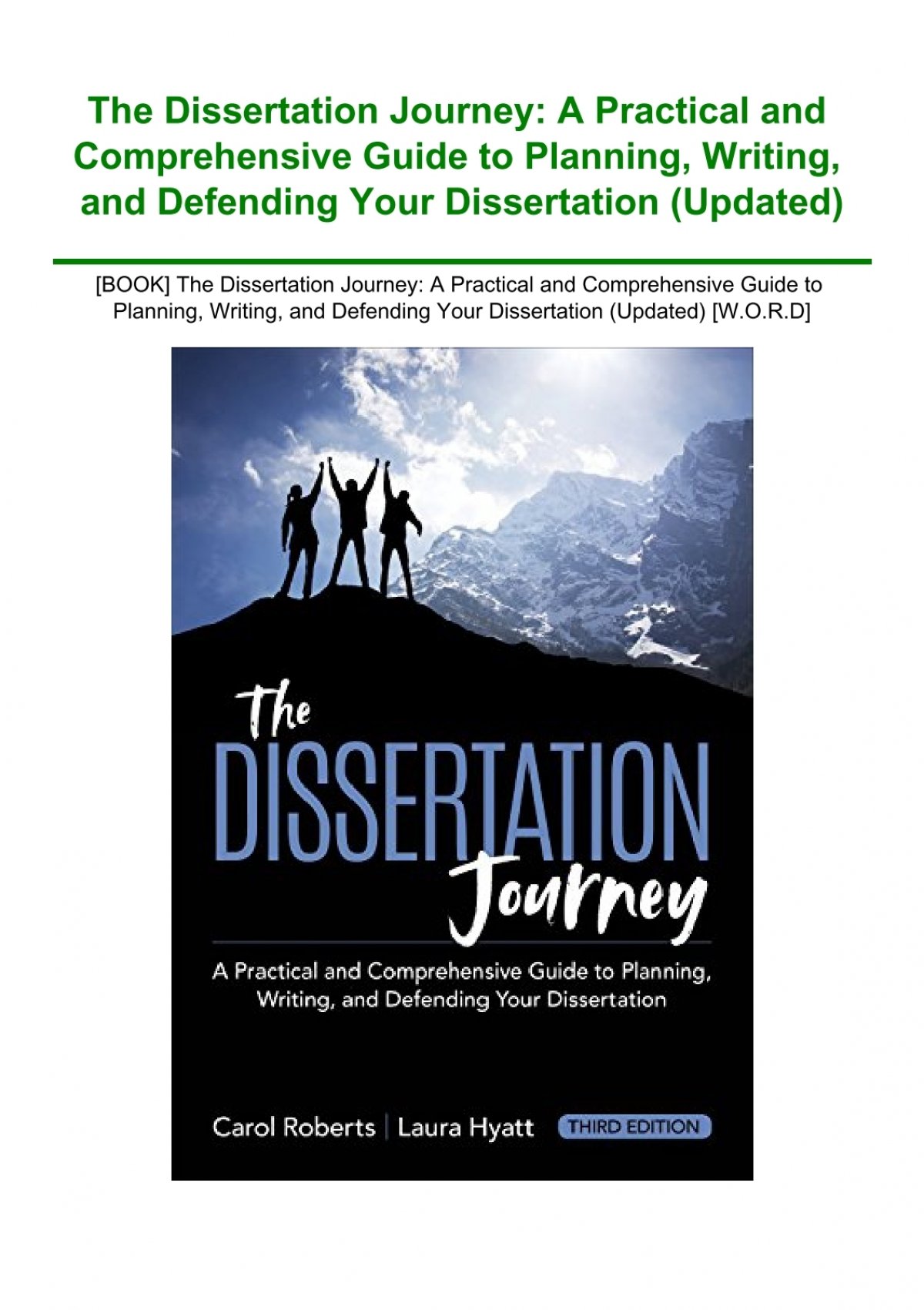 the dissertation journey free pdf