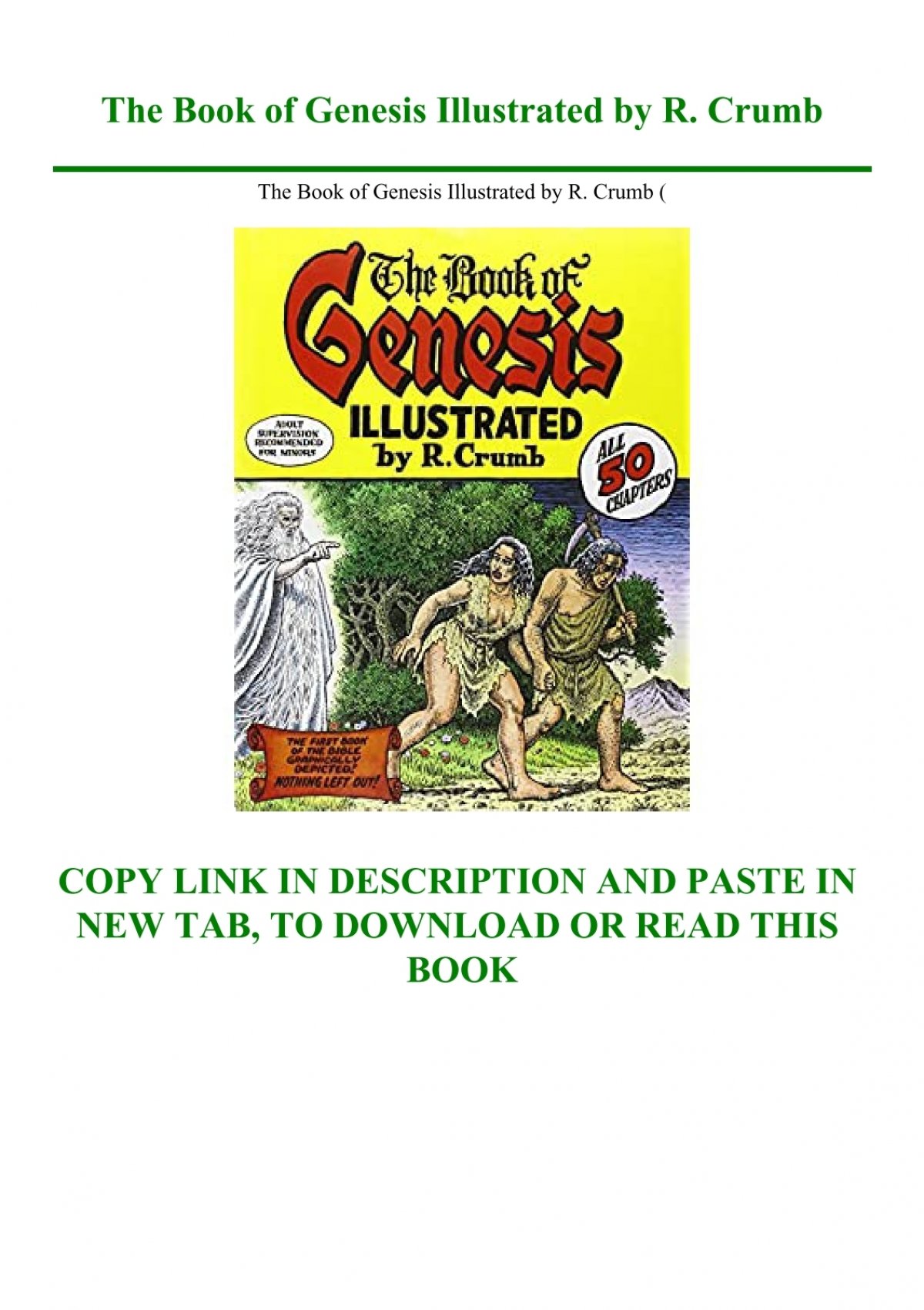 the book of genesis illustrated by r crumb pdf download