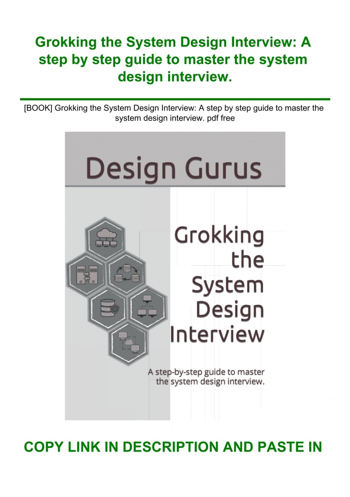 grokking modern system design interview for engineers