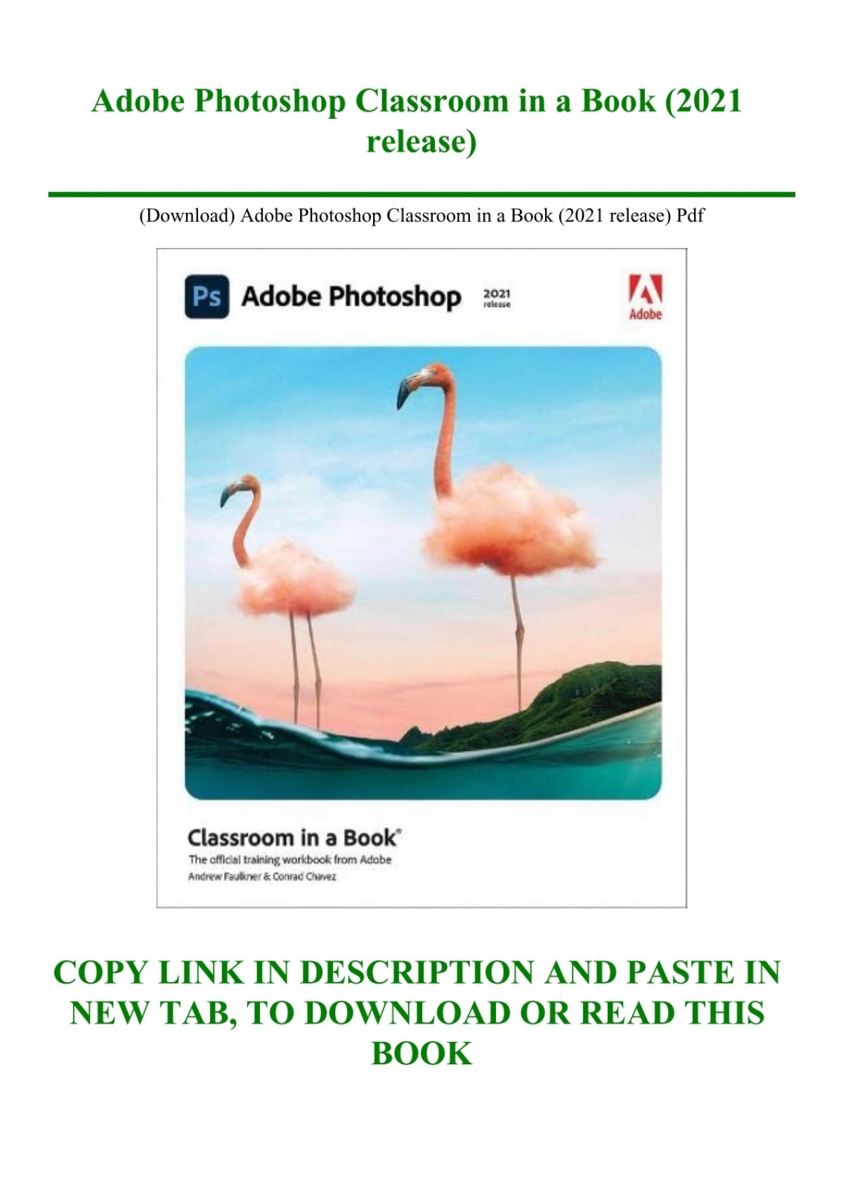 adobe photoshop classroom in a book 2021 release download