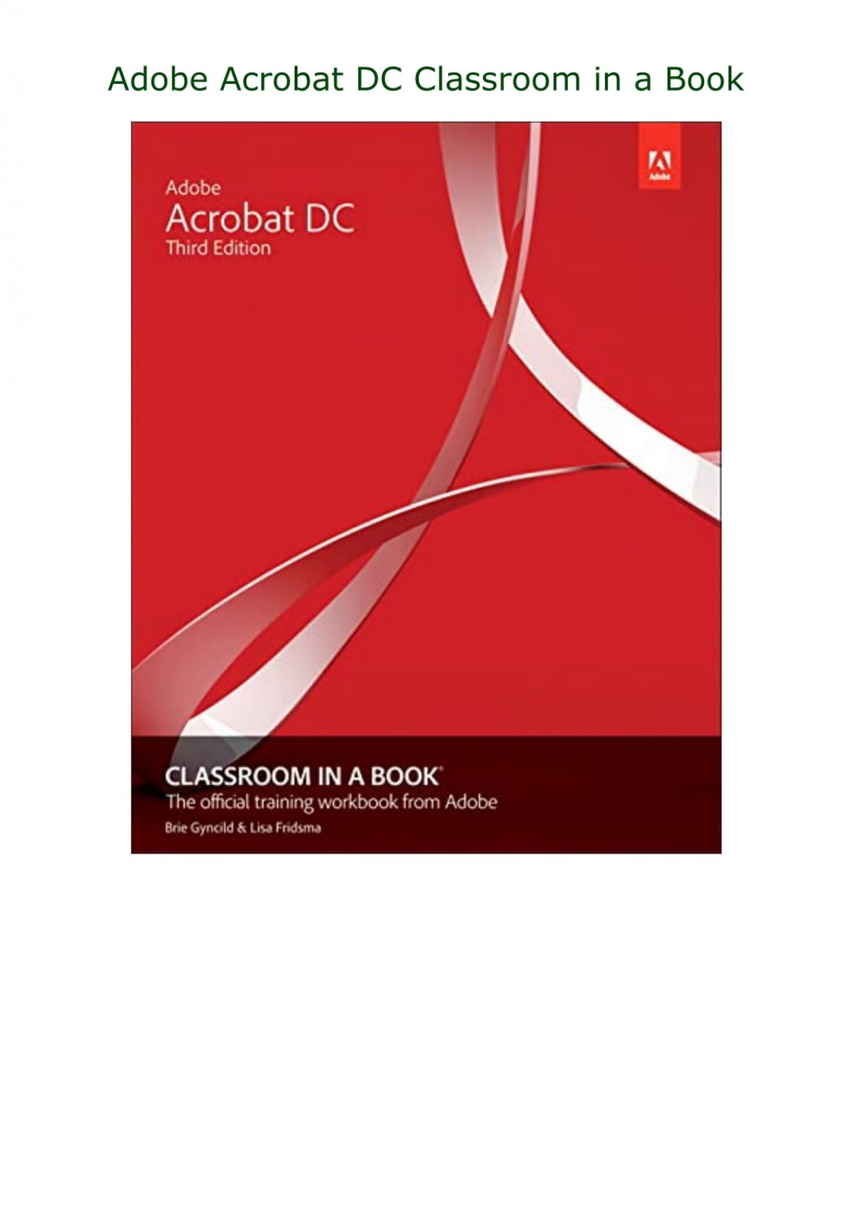 adobe acrobat dc classroom in a book download