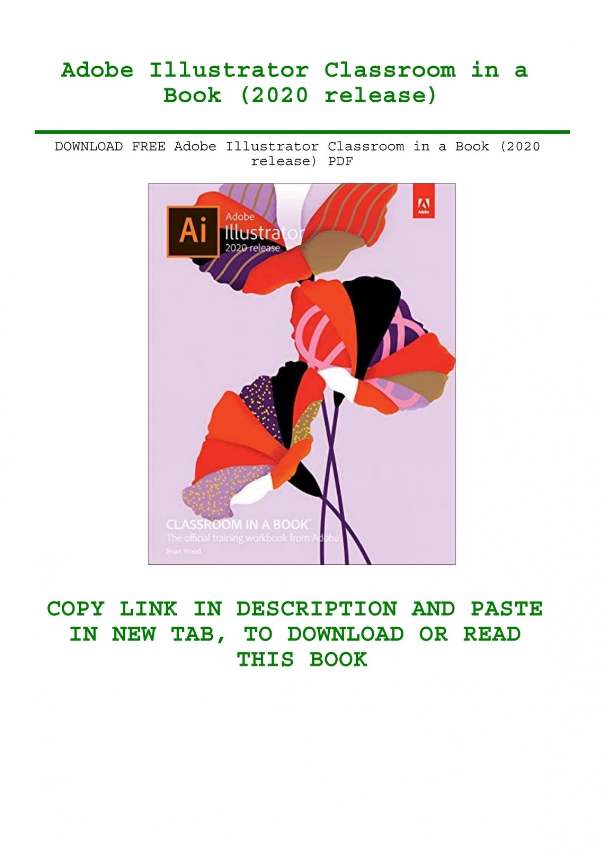 adobe illustrator classroom in a book 2020 pdf download