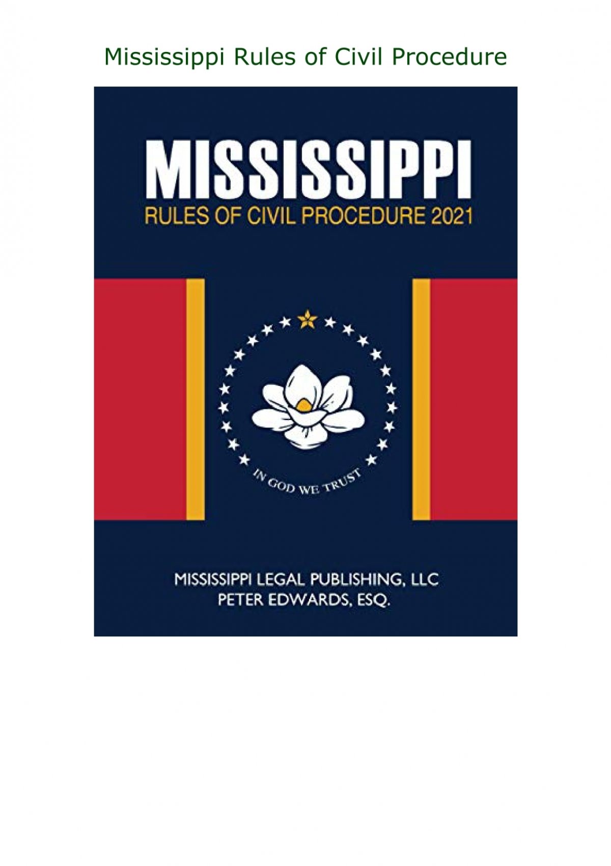 Ebook (download) Mississippi Rules of Civil Procedure