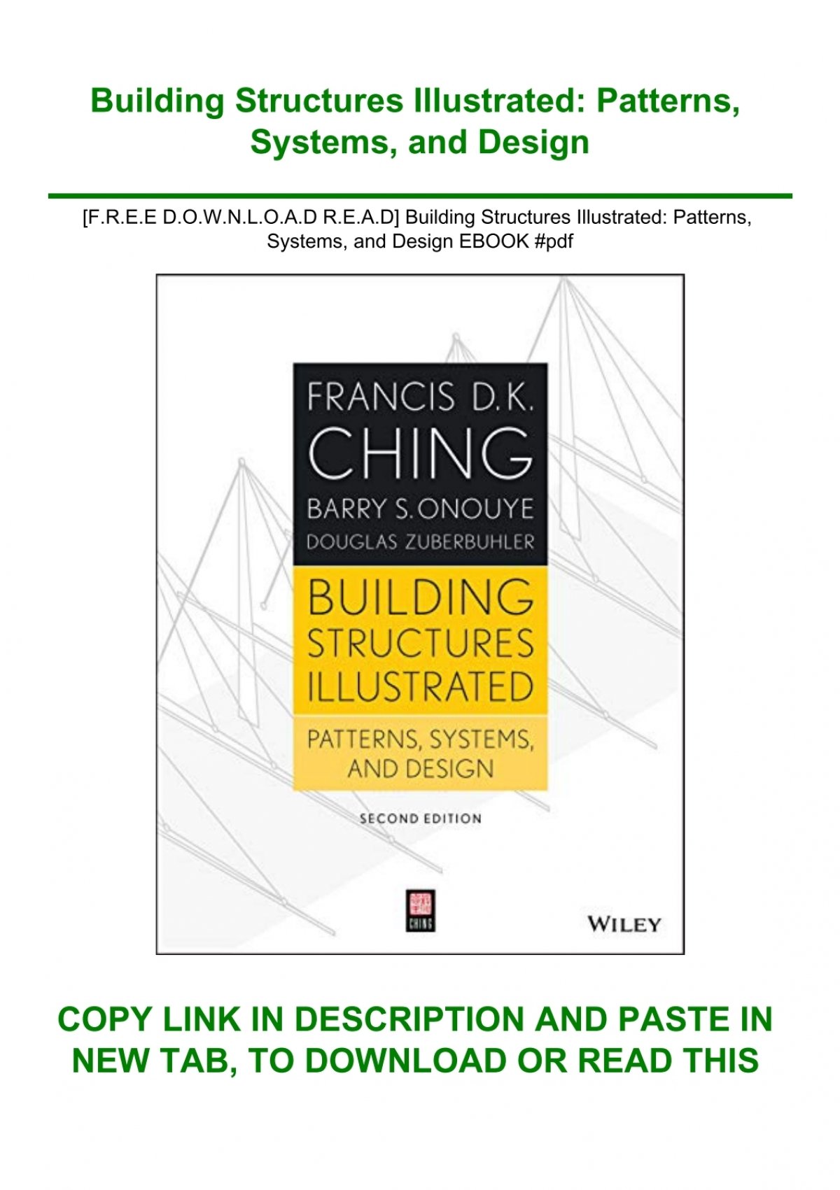 building structures illustrated patterns systems and design pdf free download