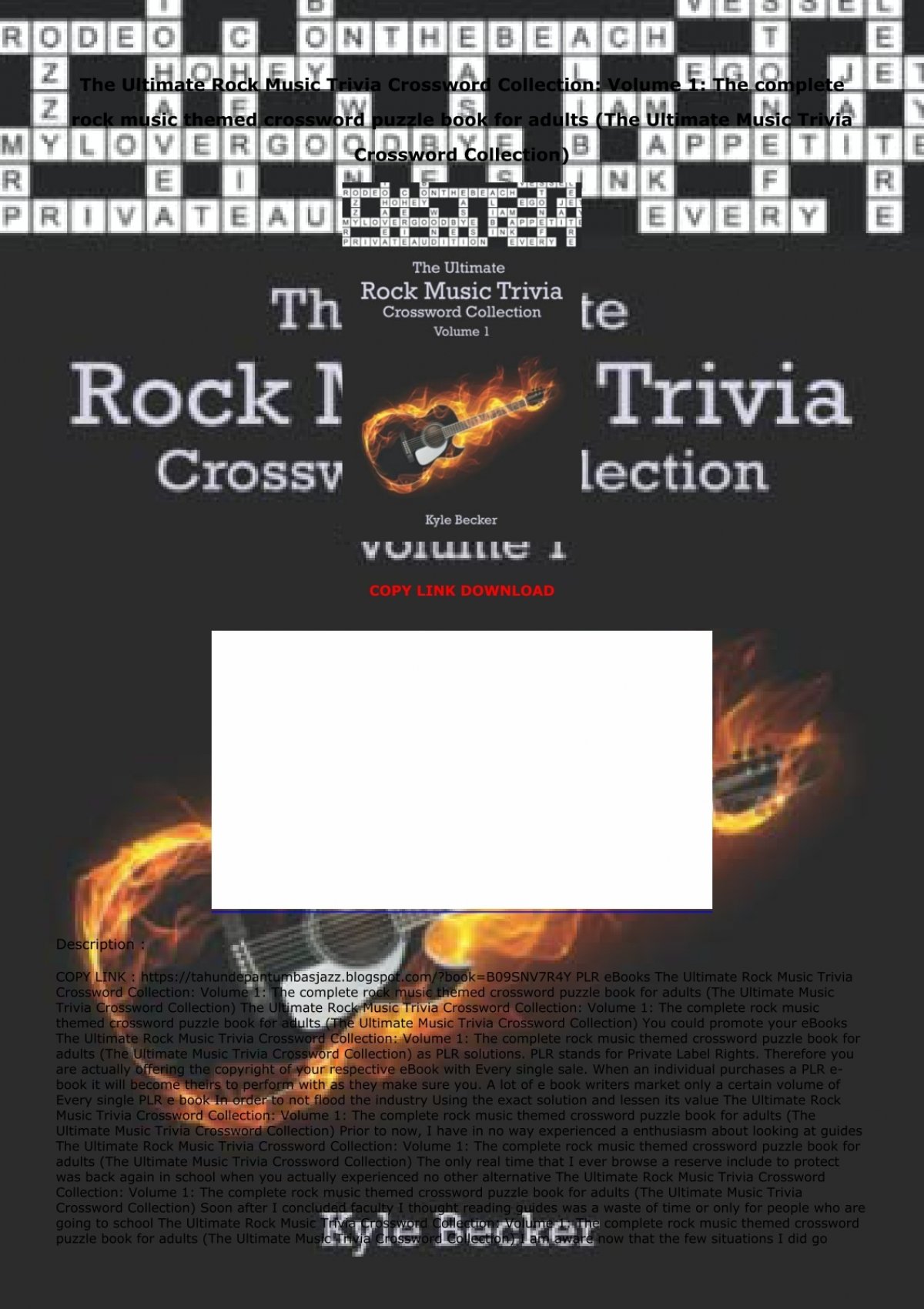 Ebook(download) The Ultimate Rock Music Trivia Crossword Collection