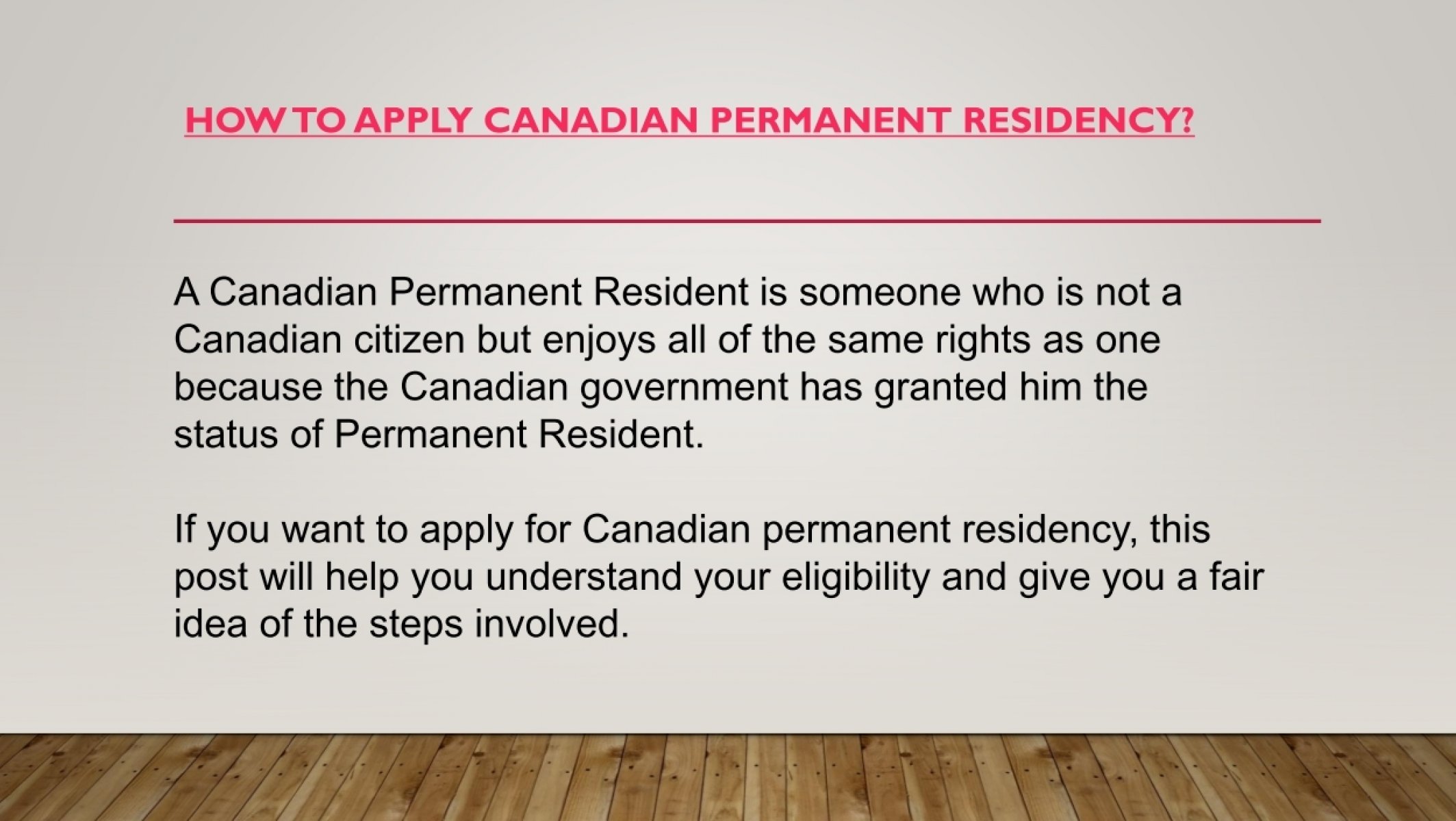 How To Apply Canadian Permanent Residency 6217