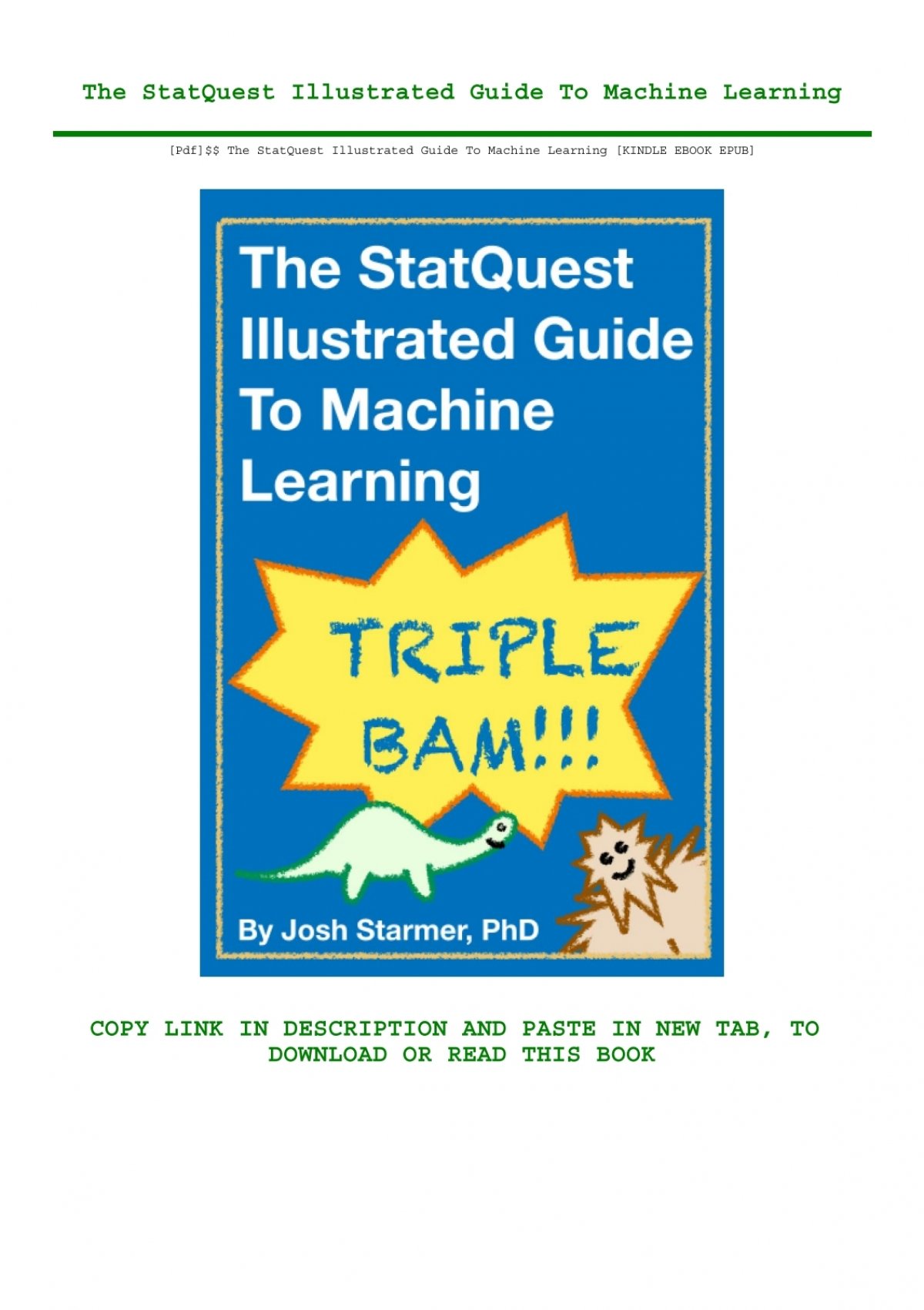 the statquest illustrated guide to machine learning pdf free download