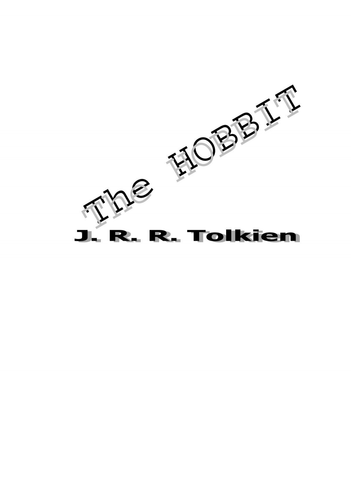 Download The Hobbit J R R Tolkien Free Download Of 100 Best Ebooks