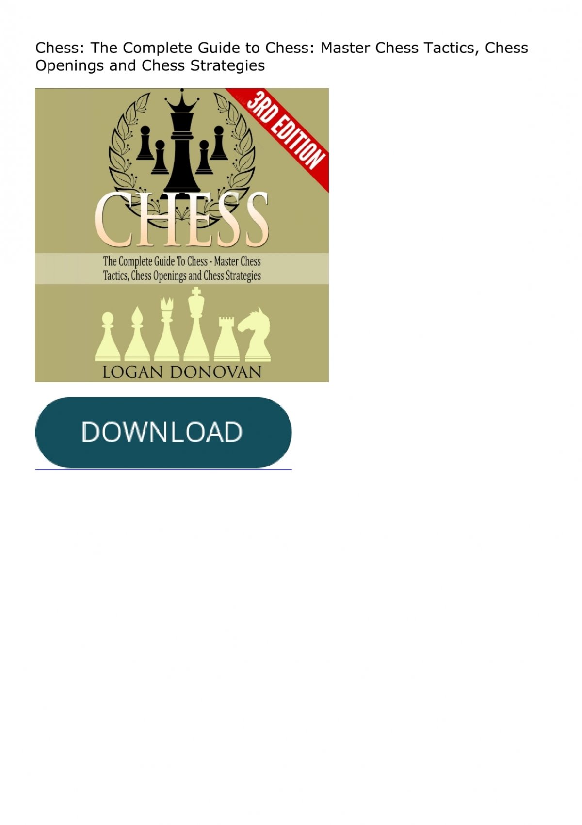 Chess: The Complete Guide To Chess - Master: Chess Tactics, Chess
