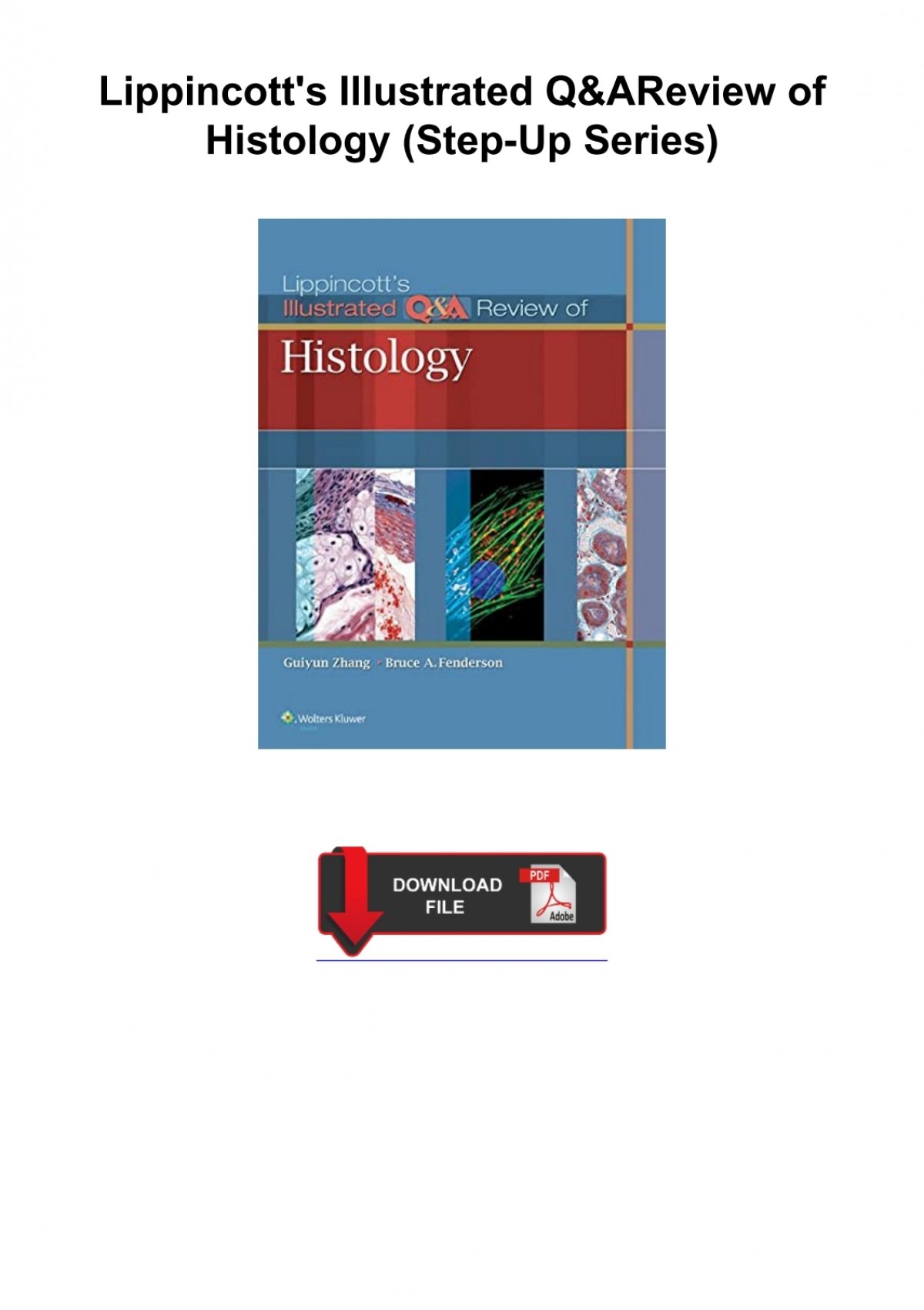 lippincott illustrated qa review of histology pdf download