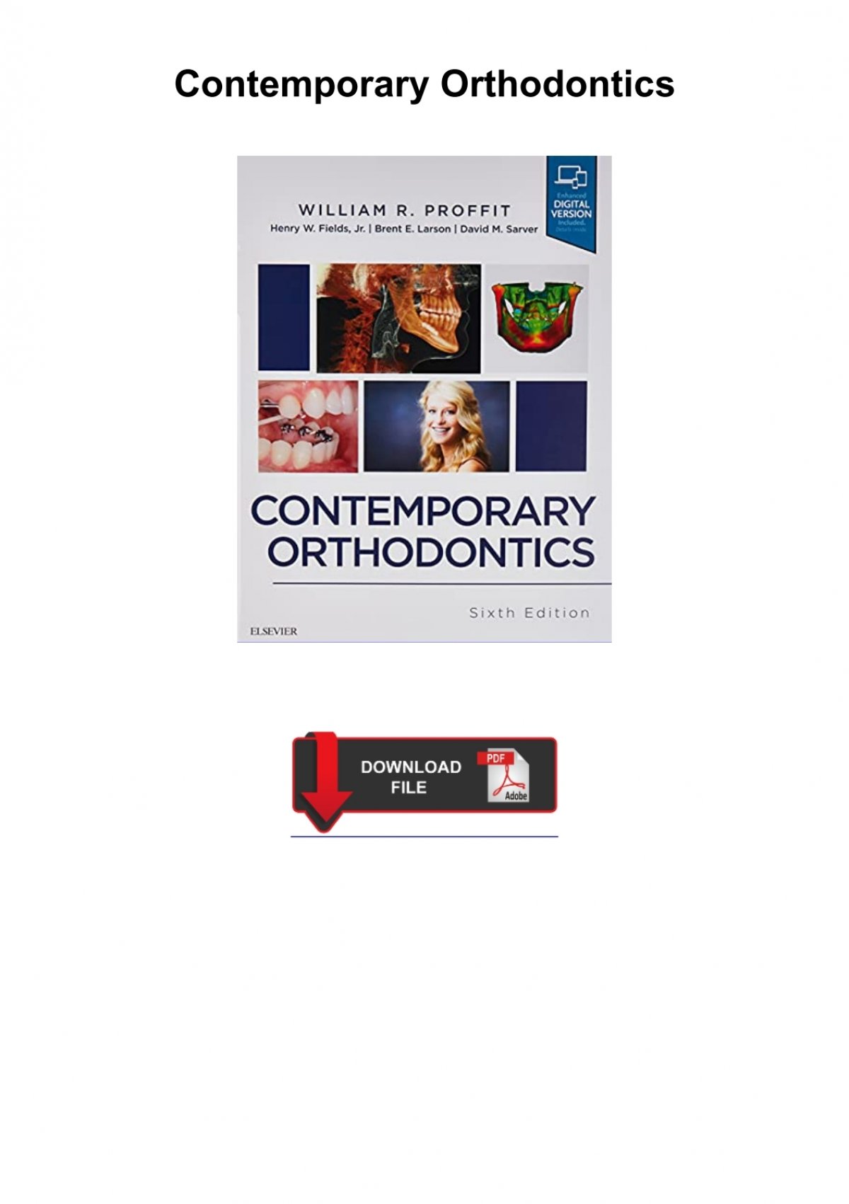 PDF✔️Download❤️ Contemporary Orthodontics