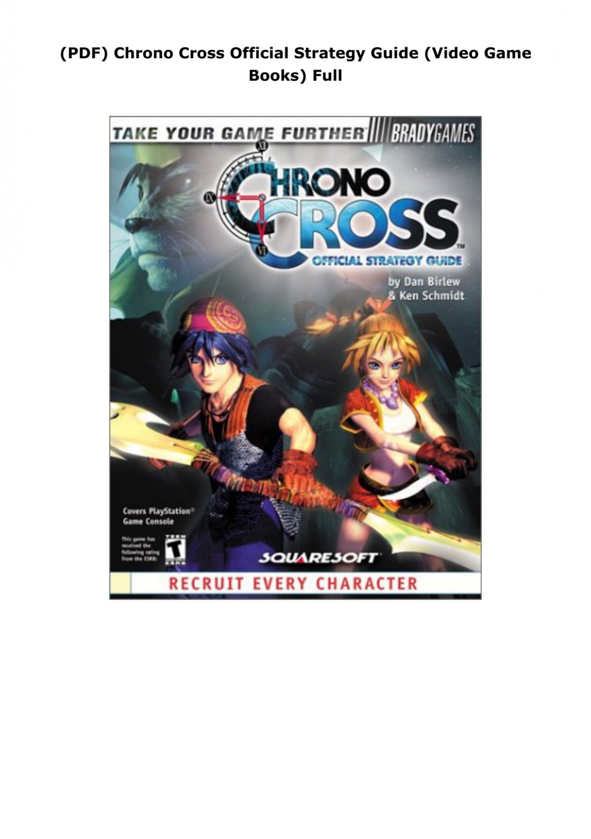 Bradygames Strategy Guides: Chrono Cross Official Strategy Guide