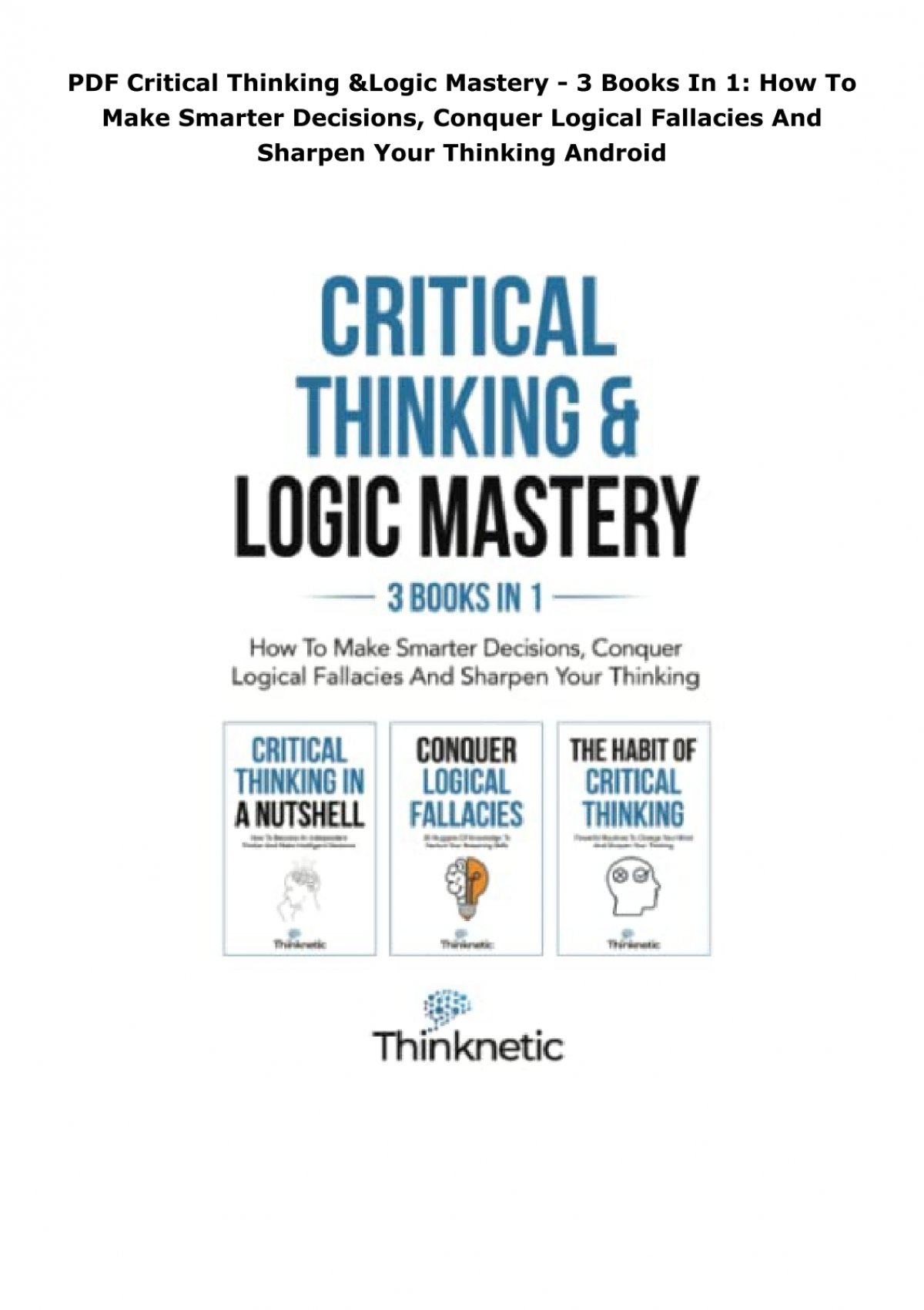 logic and critical thinking book pdf download