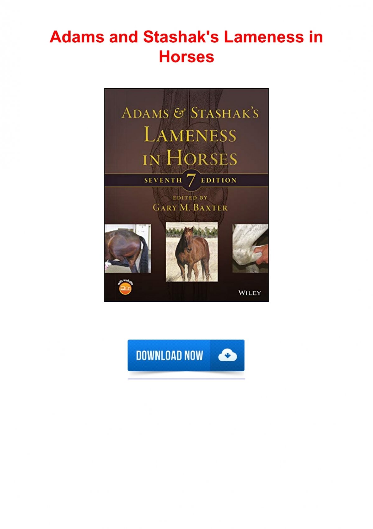 ❤PDF/READ⭐ Adams and Stashak's Lameness in Horses full