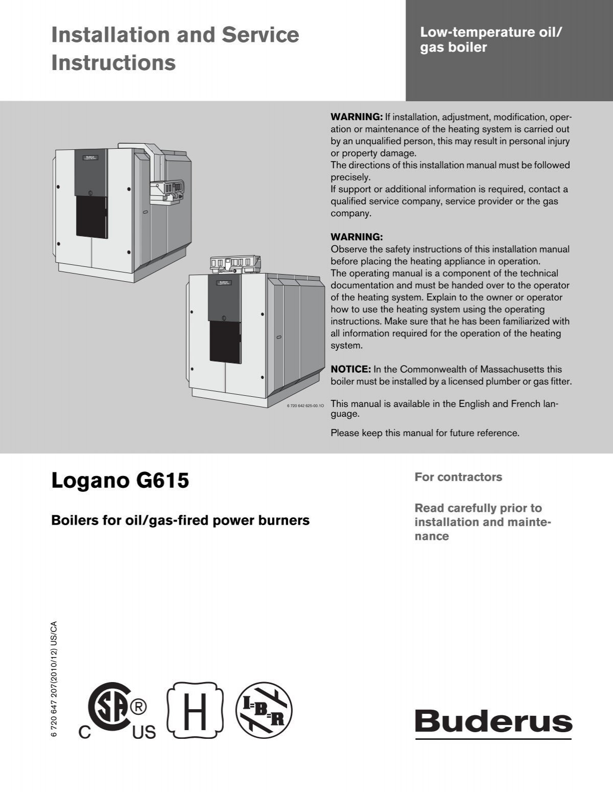 Buderus gb142 service manual