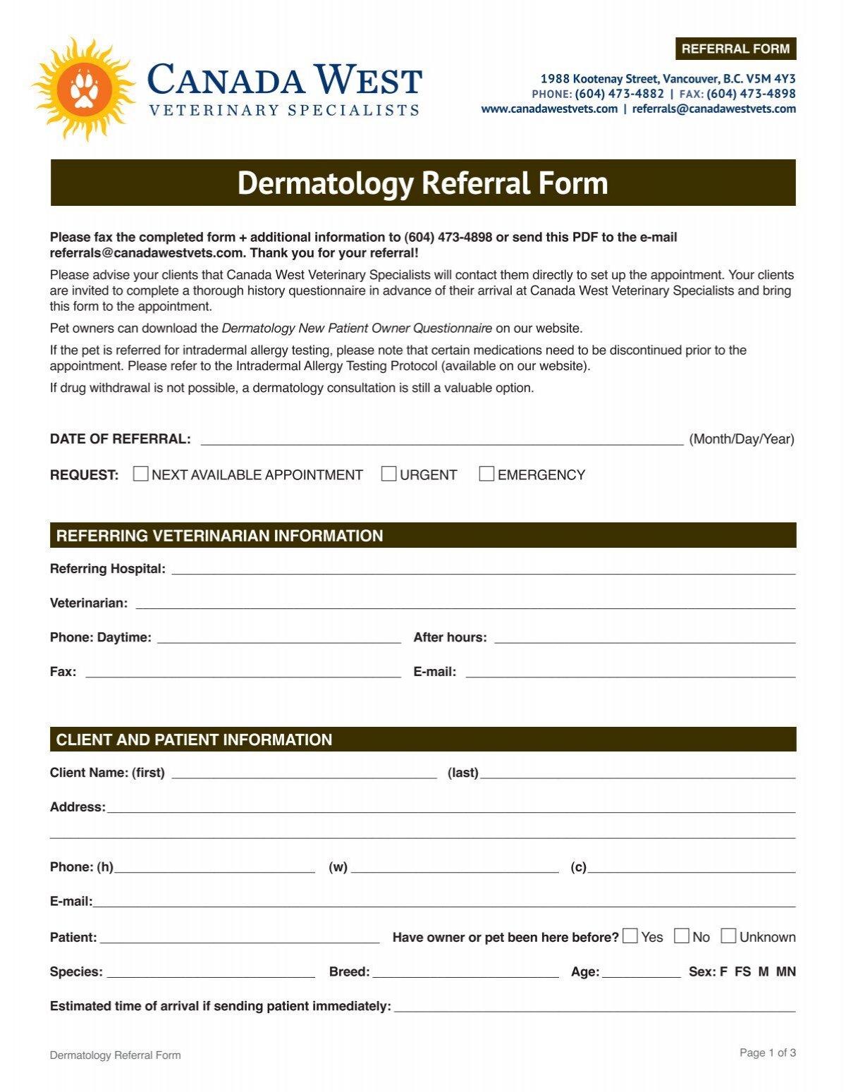 dermatology-referral-form-canada-west-veterinary-specialists