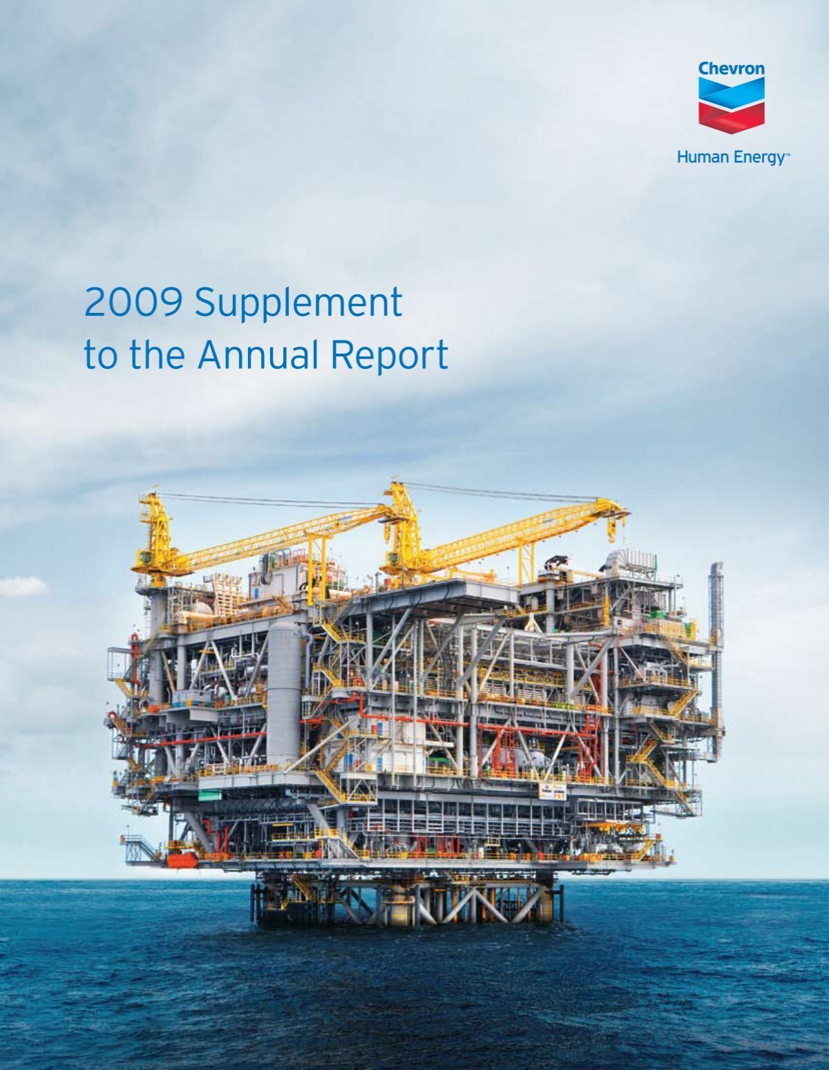chevron 2009 annual report supplement copa financial statements