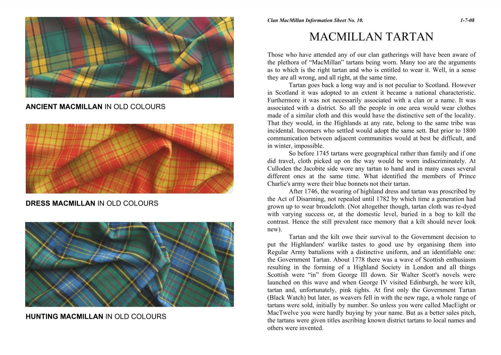 macmillan ancient hunting tartan