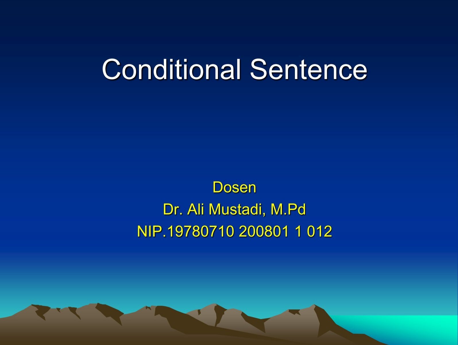 13 Conditional Sentence