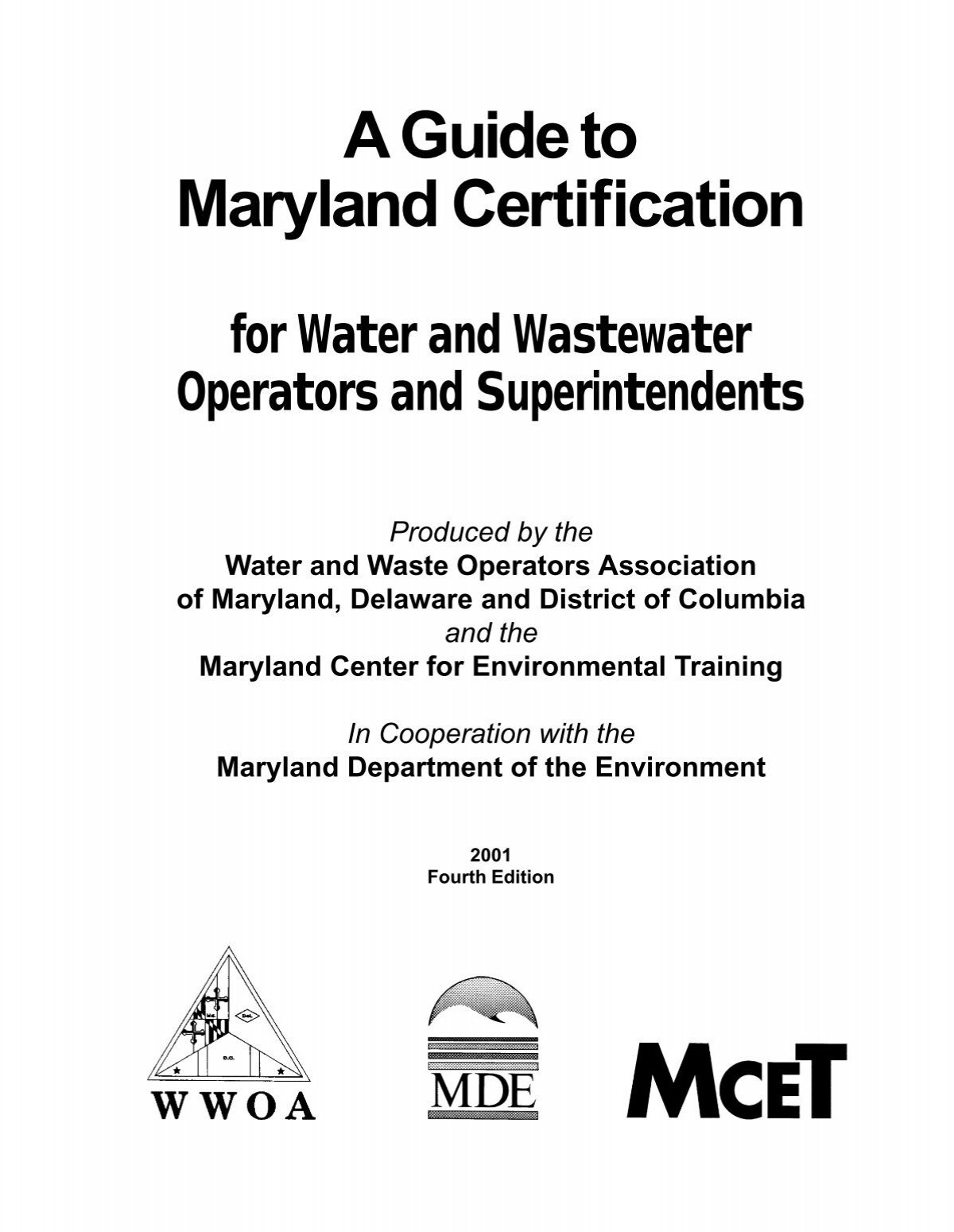 A Guide to Maryland Certification Maryland Center for