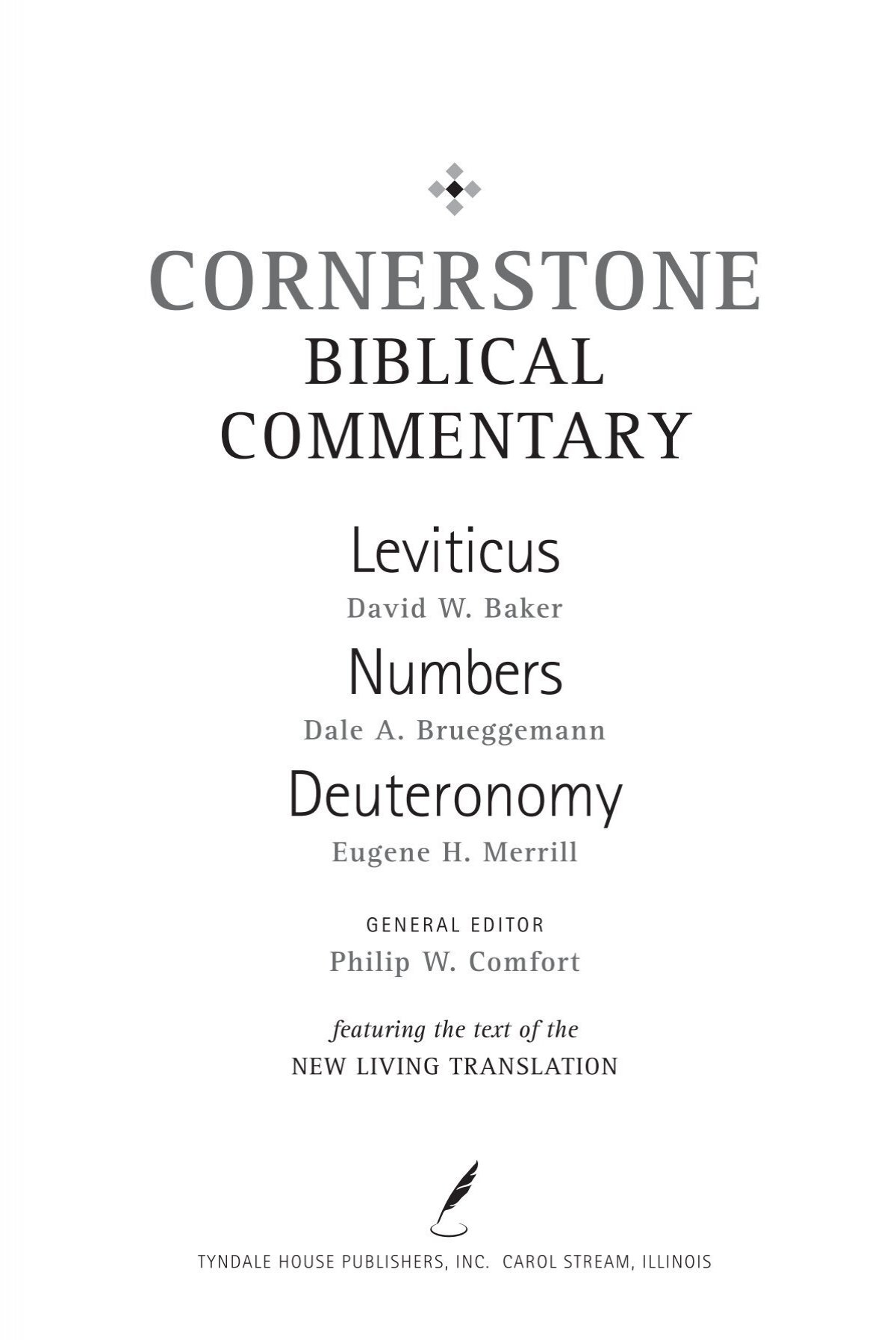 Cornerstone Biblical Commentary Leviticus Numbers Deuteronomy