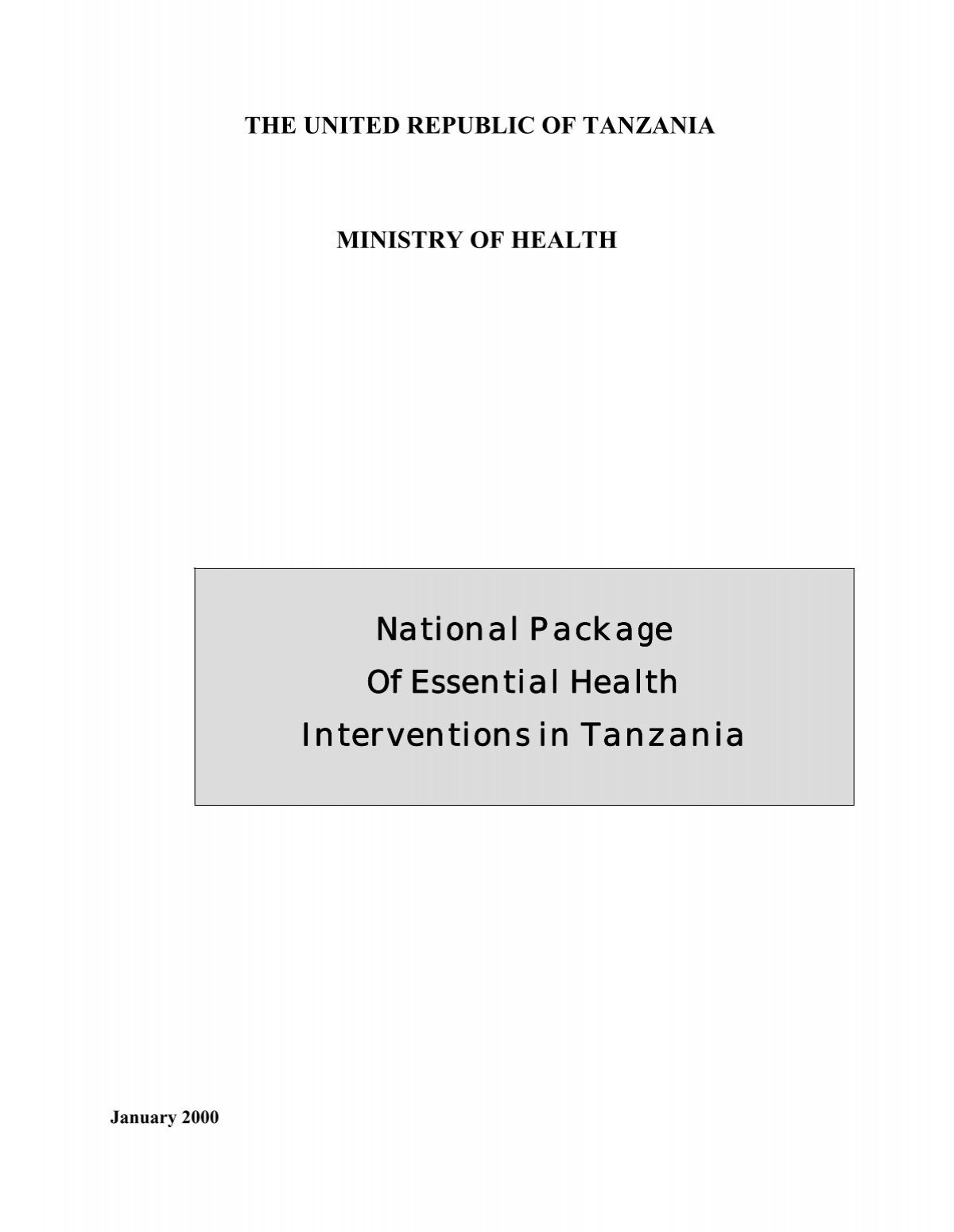 health research topics in tanzania