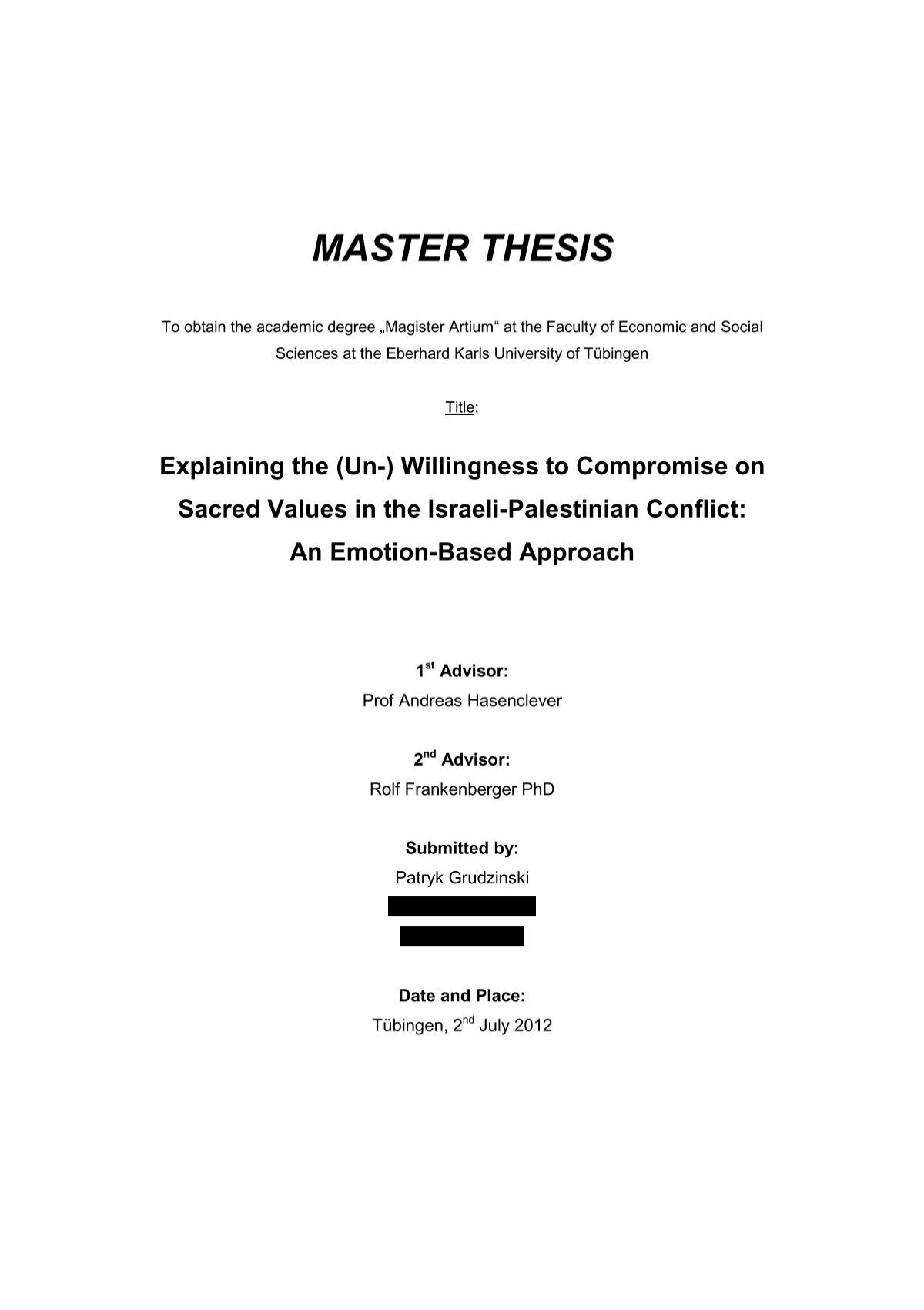 thesis master's essay