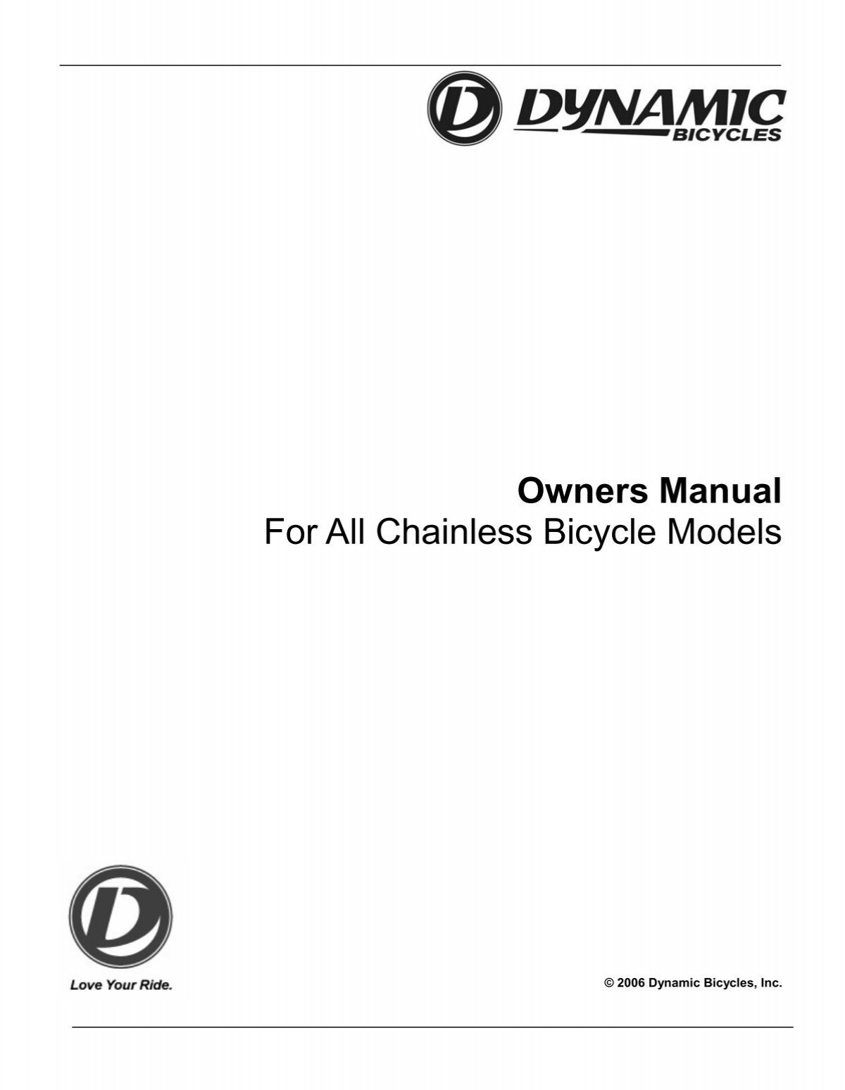 dynamic chainless bike