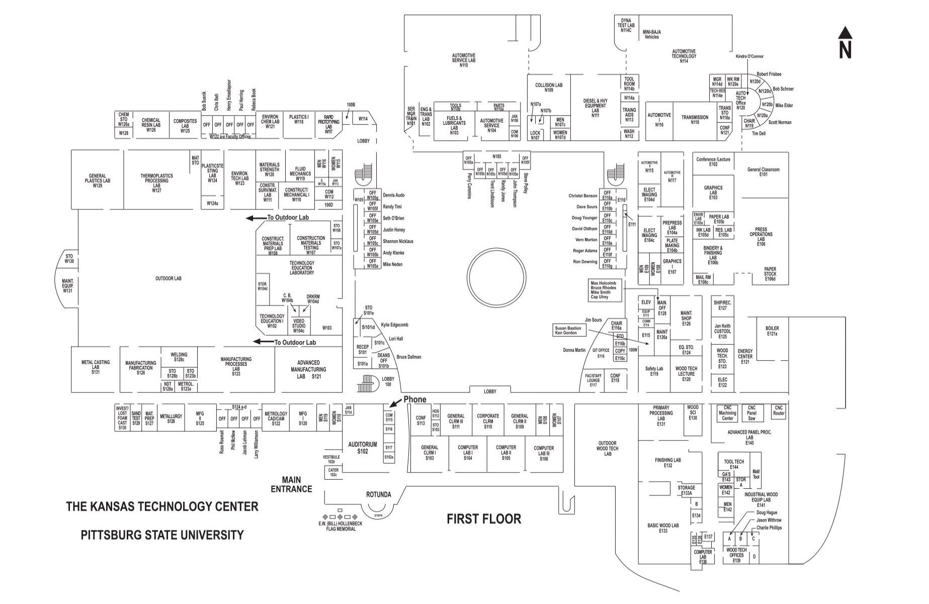 Pitt State Campus Map Kansas Technology Center Map - Pittsburg State University
