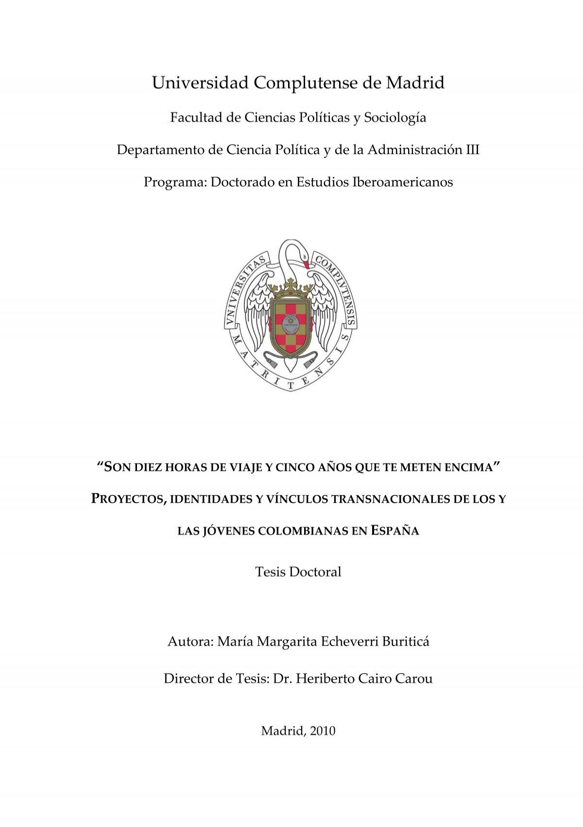 Universidad Complutense De Madrid Instituto De Migraciones
