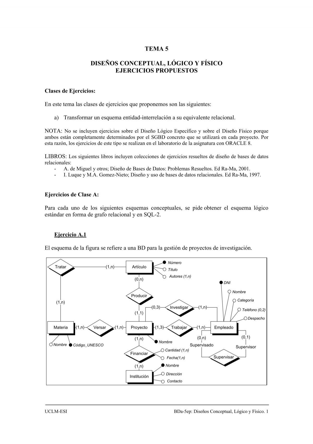 Tema 5 Diseños Conceptual Lógico Y Físico Ejercicios Propuestos 7667