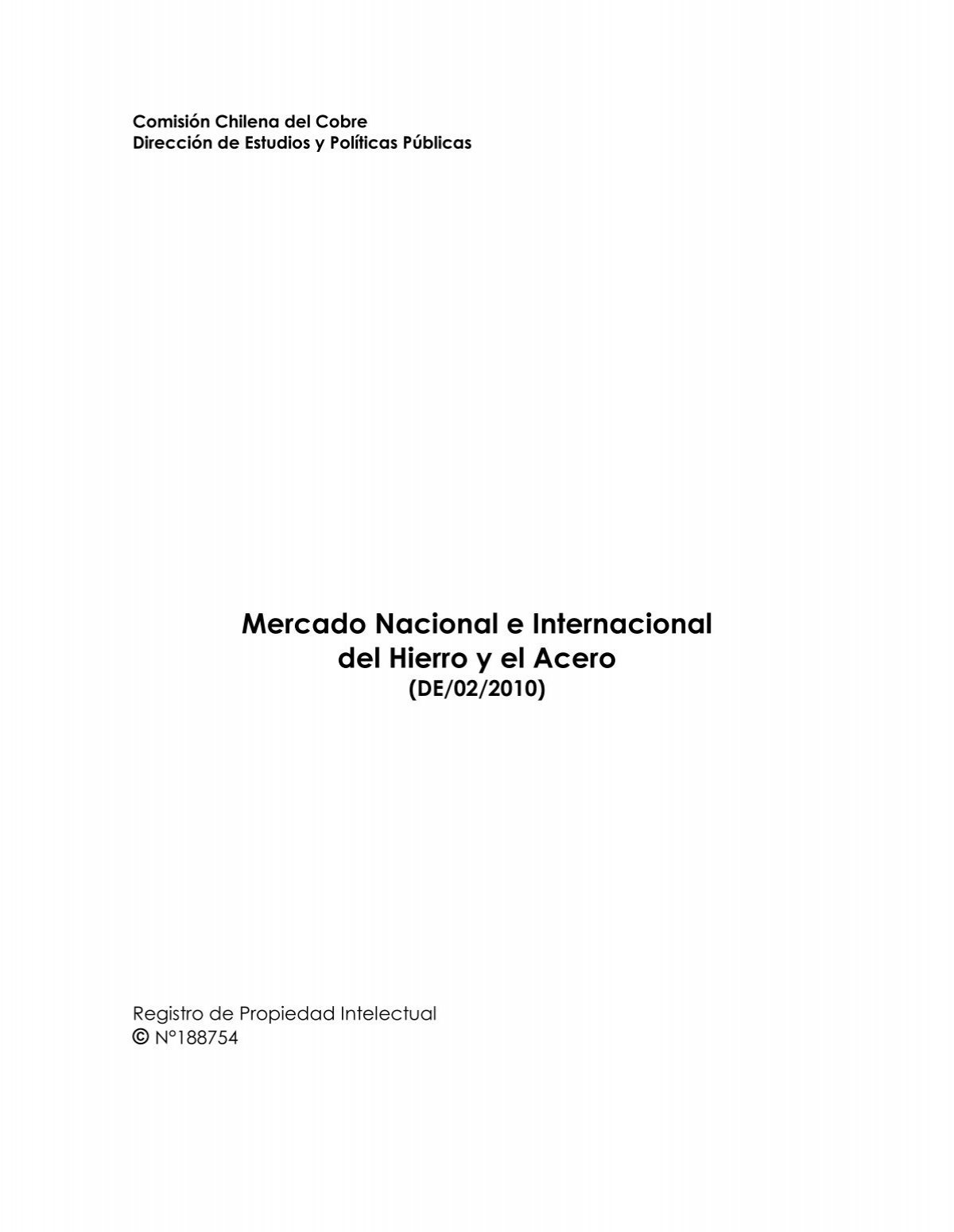 Mercado Nacional e Internacional del Hierro y el Acero - ComisiÃ³n ...