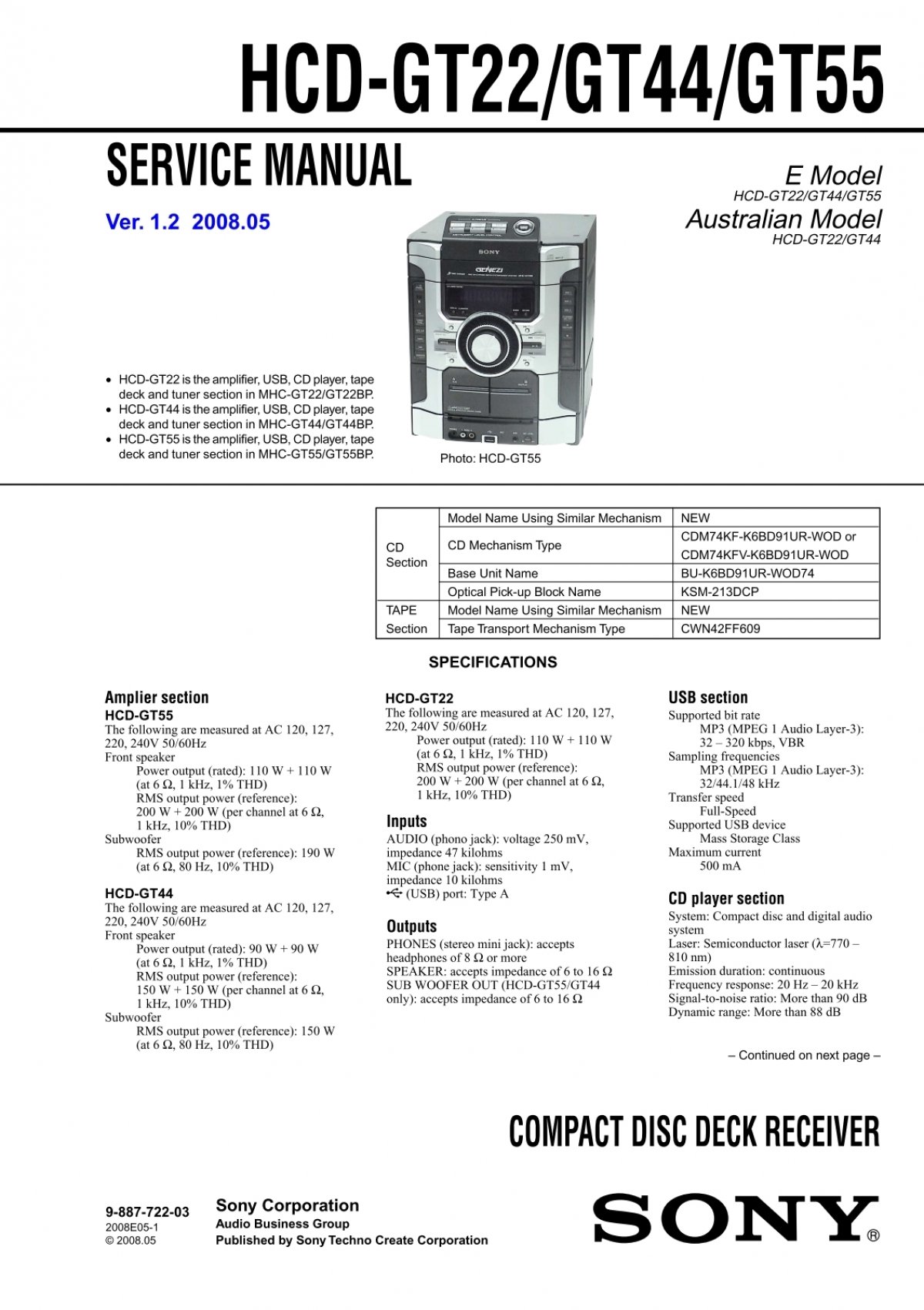 SONY TC-755 Reel-to-Reel Belts with/without a pdf MANUAL on CD & FREE  shipping