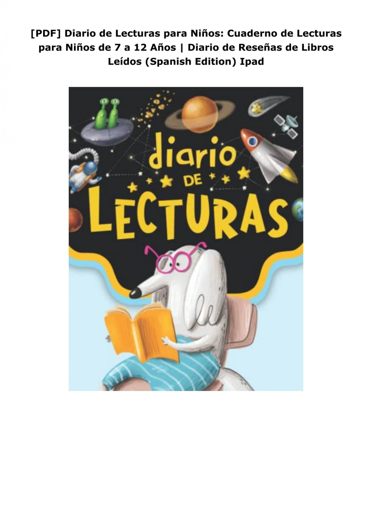 Diario de Lecturas para Niños: Cuaderno de Lecturas para Niños de