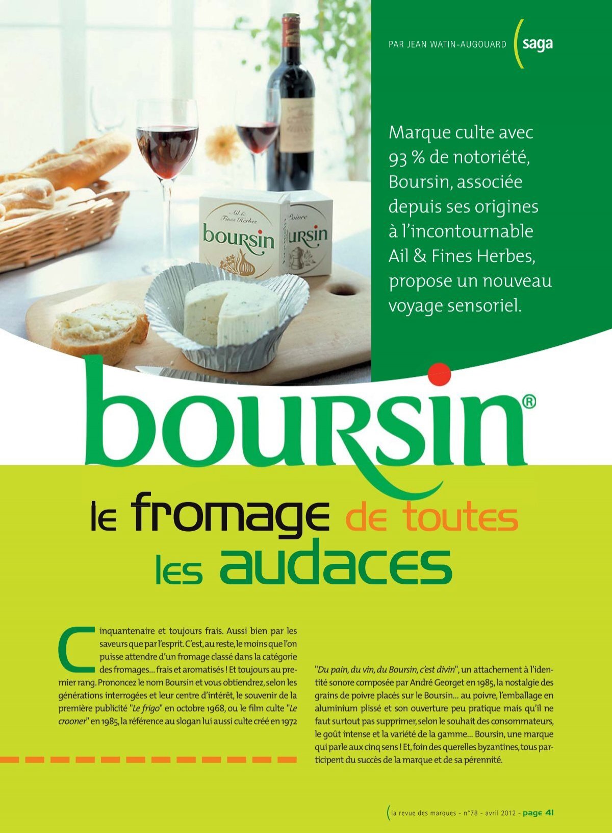 Fromage Boursin ail et fines herbes, Fromageries Bel Canada Inc.
