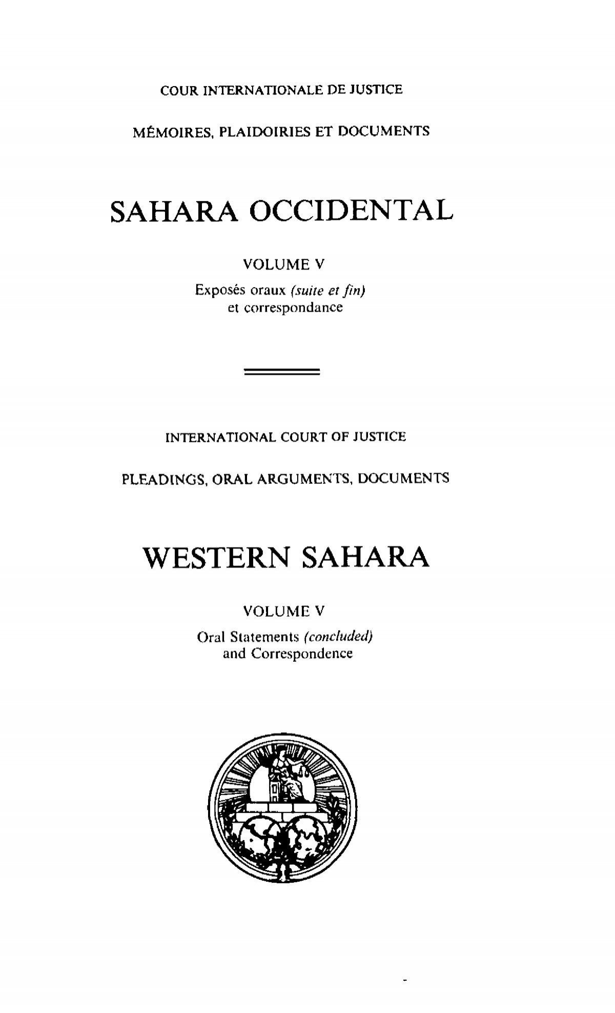 sahara occidental western sahara cour international de justice