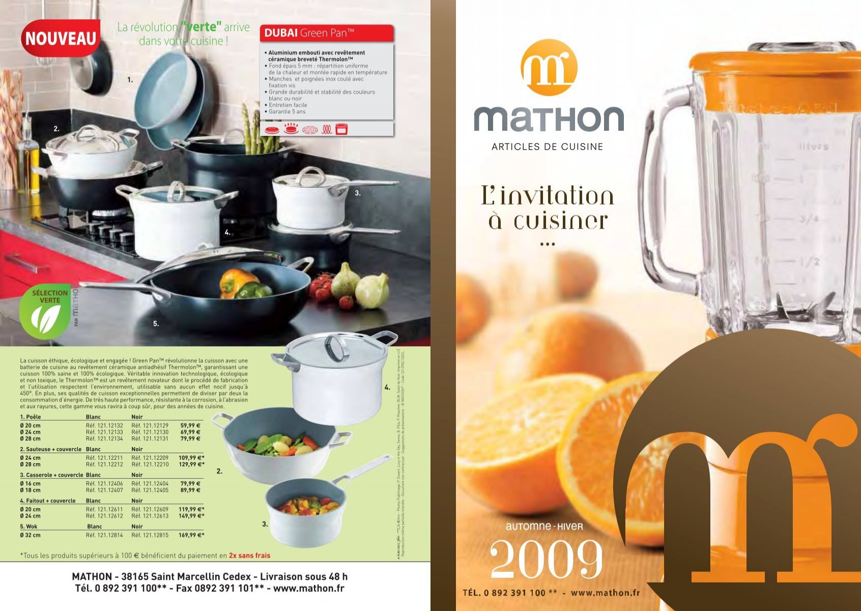 Catalogue Mathon - Articles de cuisine
