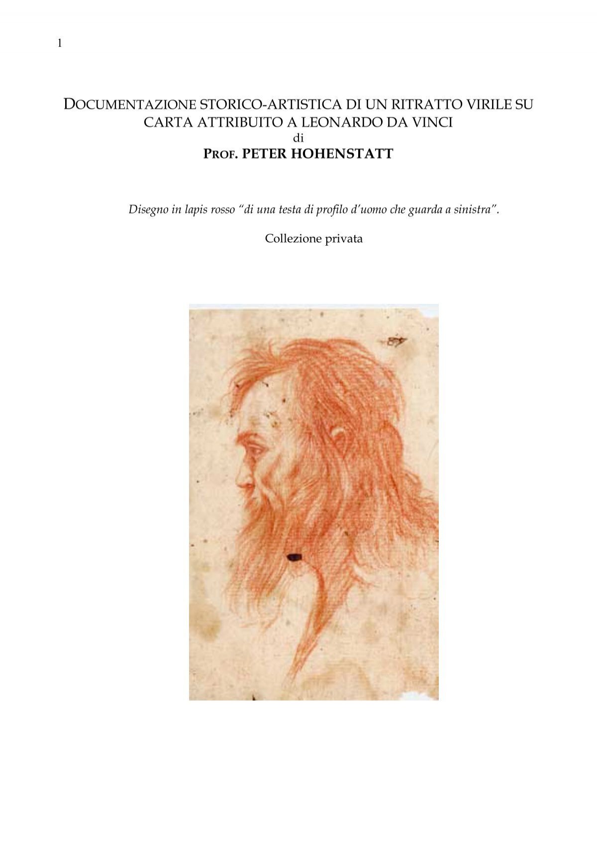 L'Arte del Disegno - Leonardo da Vinci - Testa virile di profilo