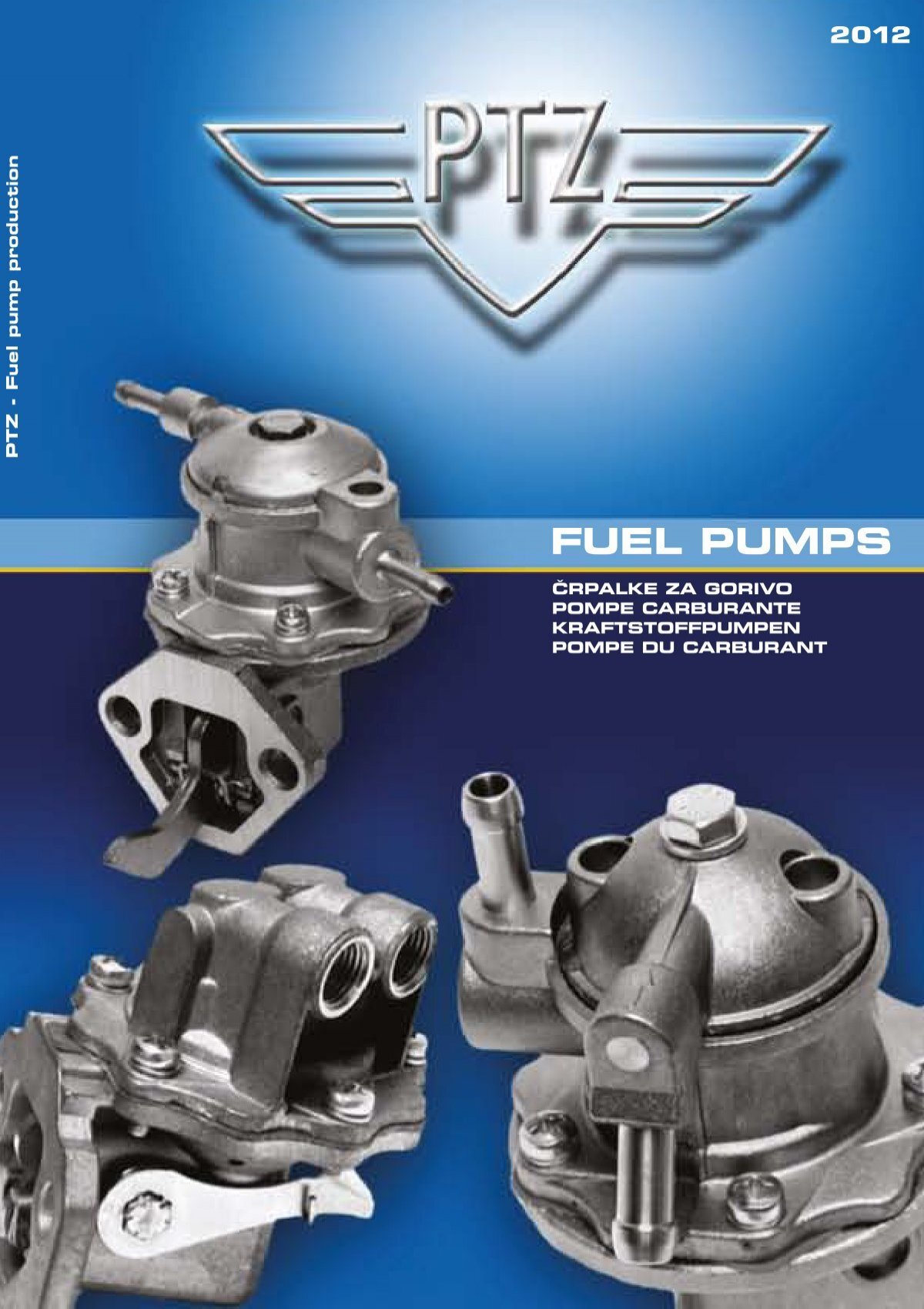 Mechanical fuel pump catalogue for cars 2012 - PTZ