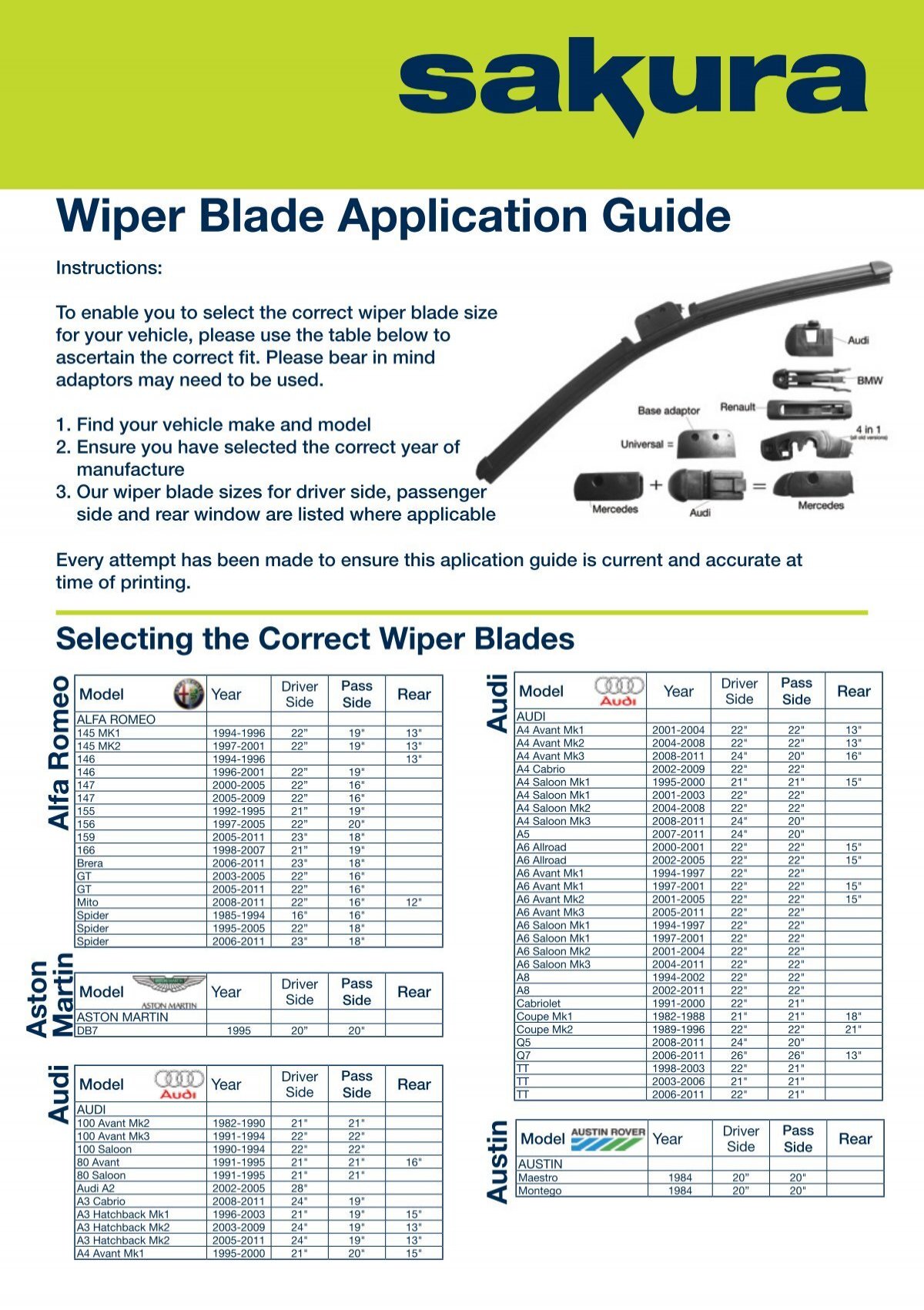 2000 civic wiper blade size