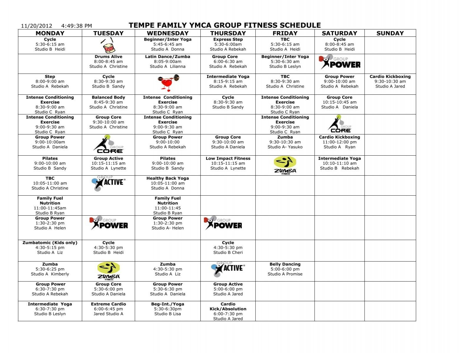 tempe family ymca group fitness schedule - Valley of the Sun YMCA